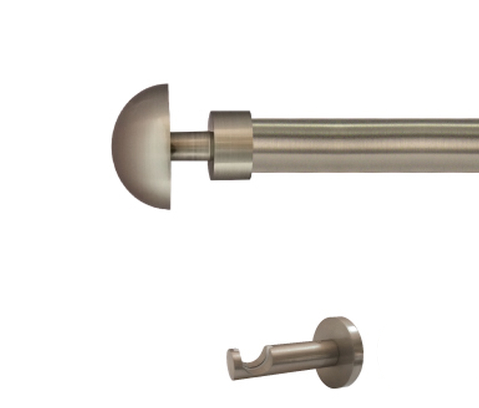 Kit barra metal ø 20mm seta azero 150cm s/anillas pared