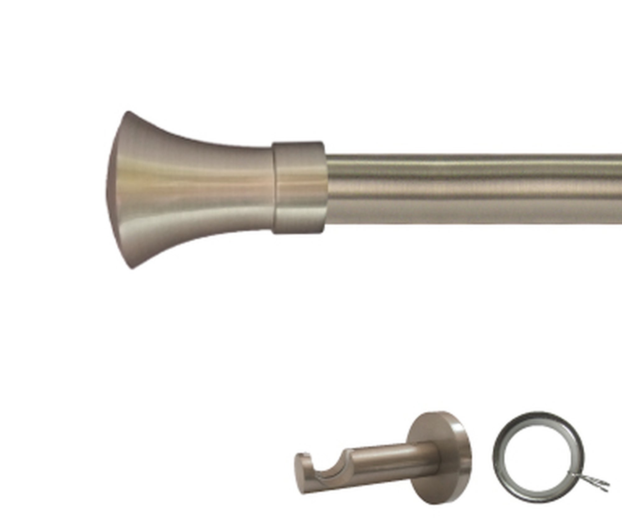 Kit barra metal ø 20mm meta azero de 300cm c/anillas pared
