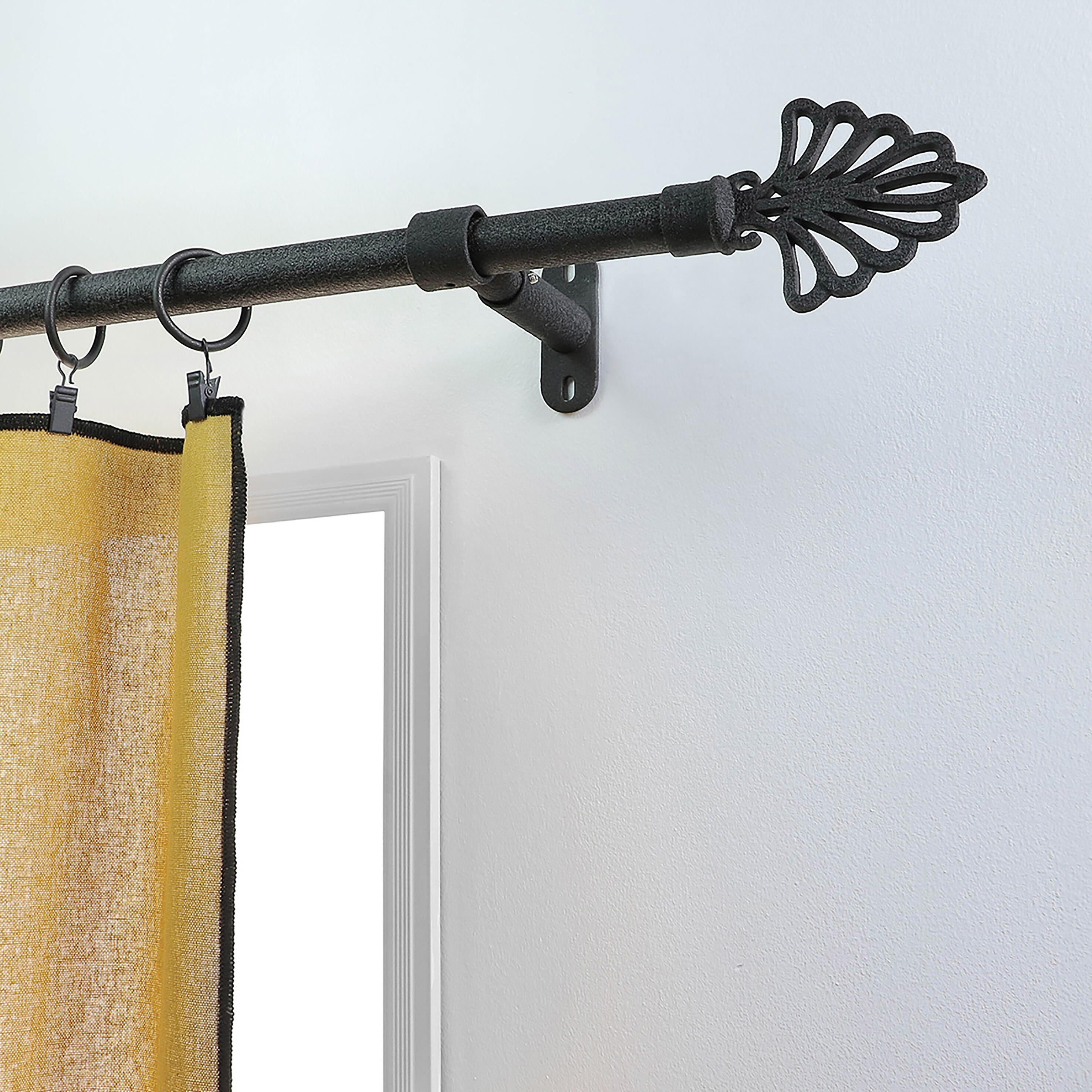 Barra para cortina acero color negro aspecto envejecido rustico mate Country charm MOBOIS diámetro 20 mm 250 cm - 2