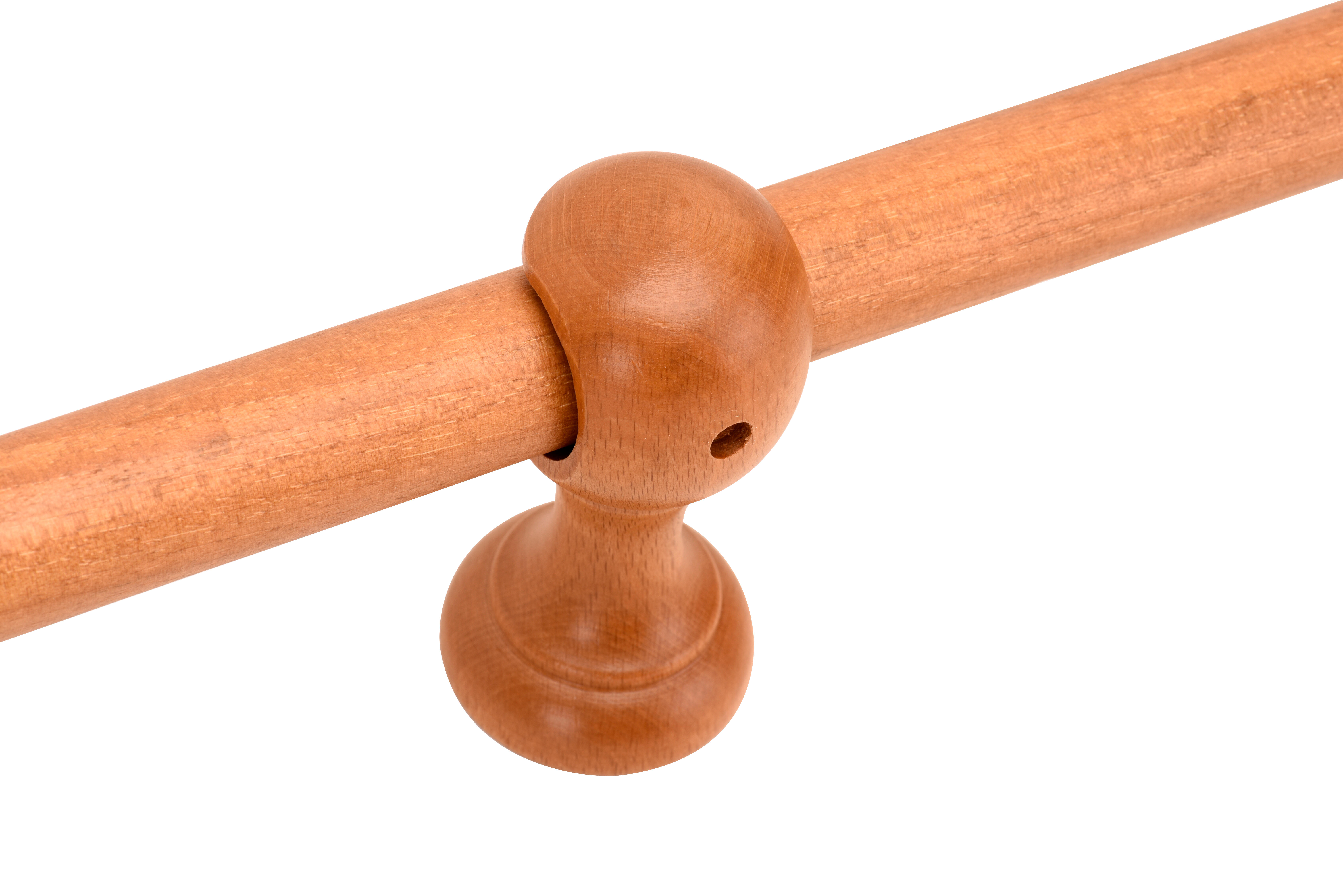 1 Soporte a techo para barra diámetro 28 mm Essential madera Hetre fijo 8 cm - 4