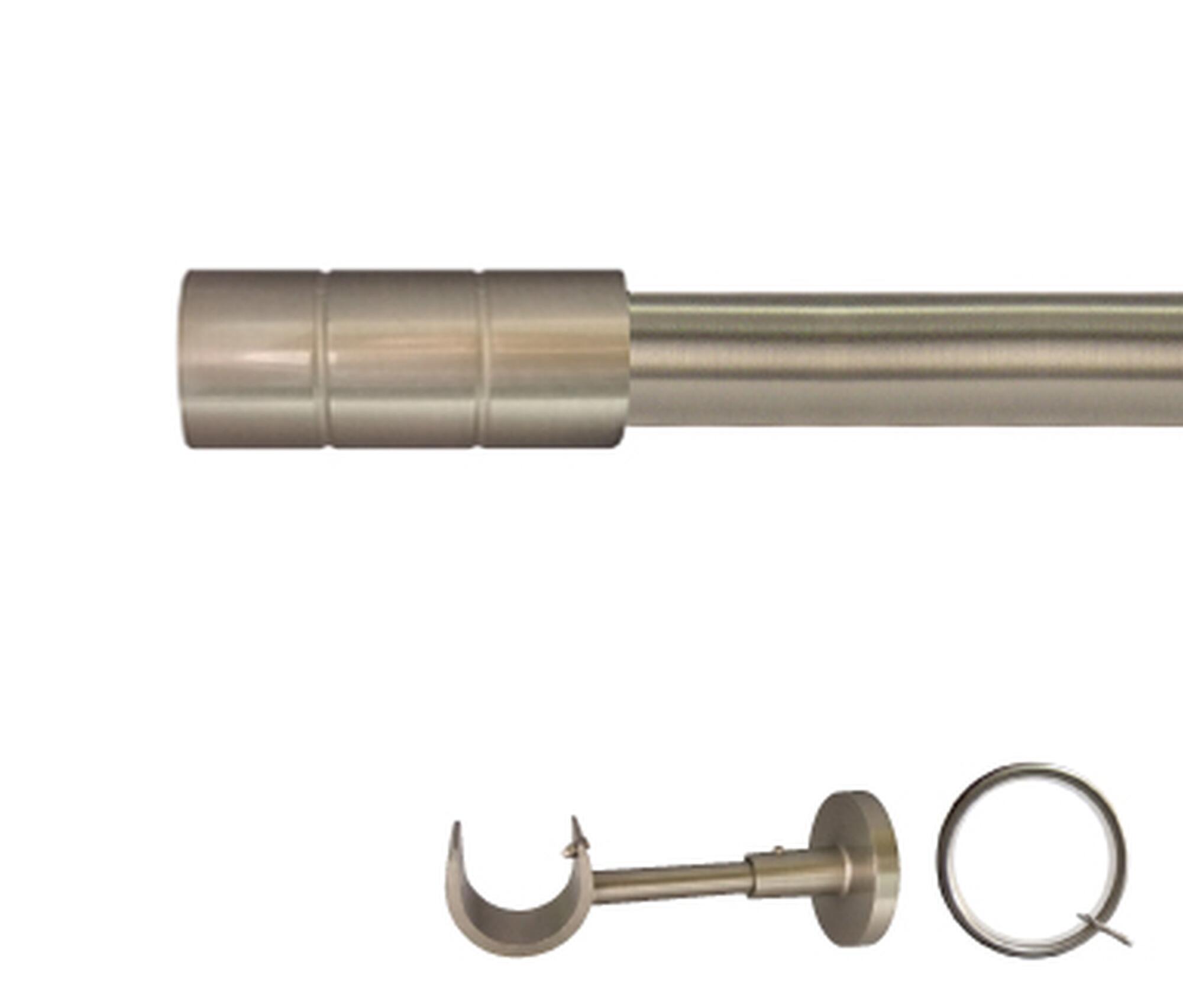 Kit barra metal ø 30mm meta azero de 300cm c/anillas pared