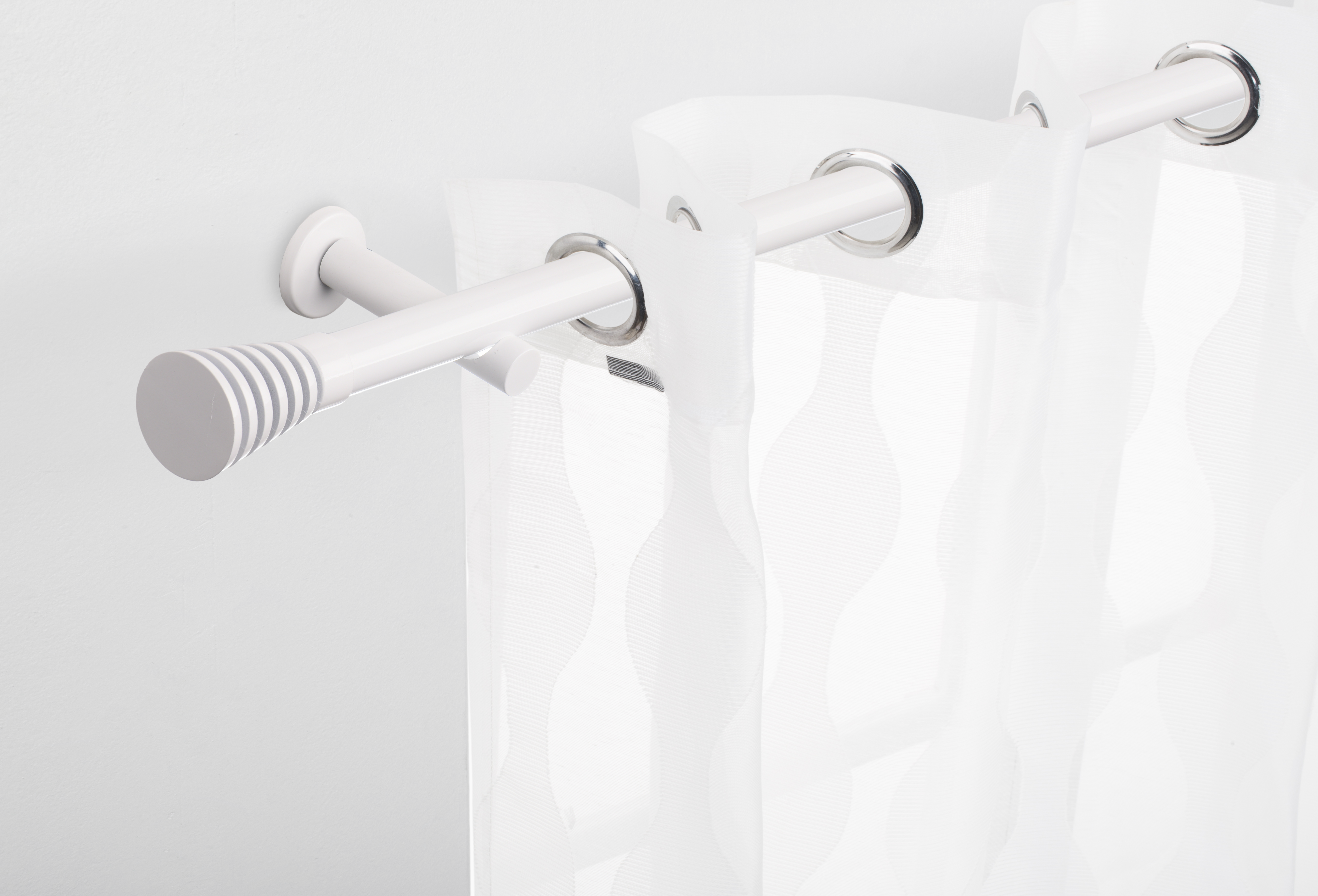 Varão extensível d25/28 cm 120-210 cm branco brilho Inspire - 9