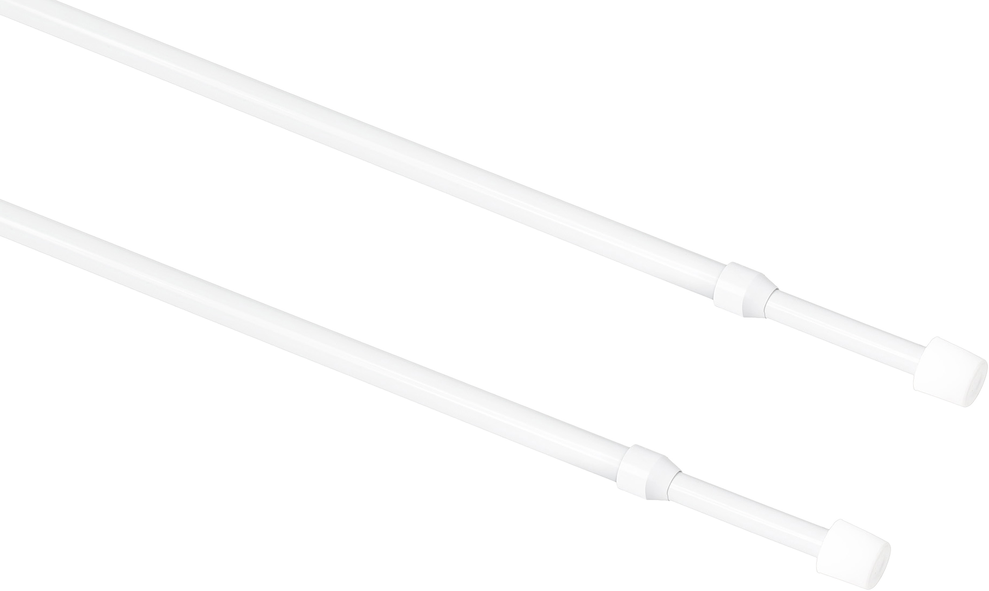 2 portavisillos de presión ø 8 mm blanco de 60-90 cm