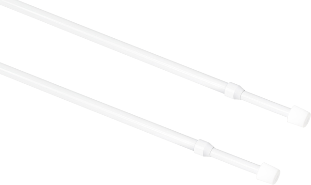 2 mini varões extensíveis PRESSÃO D8CM 40-70CM BRANCO