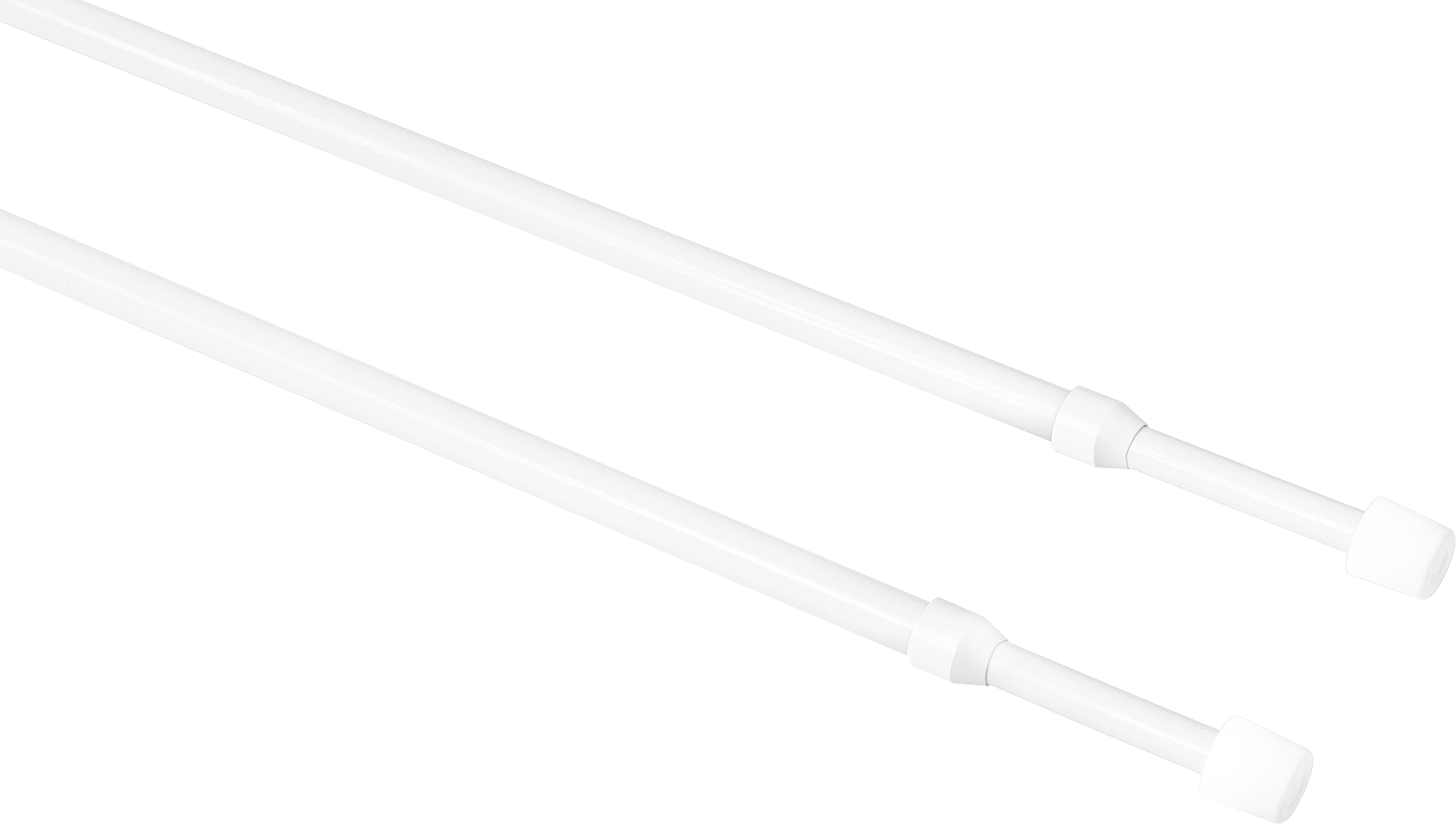 2 portavisillos de presión ø 8 mm blanco de 30-50 cm