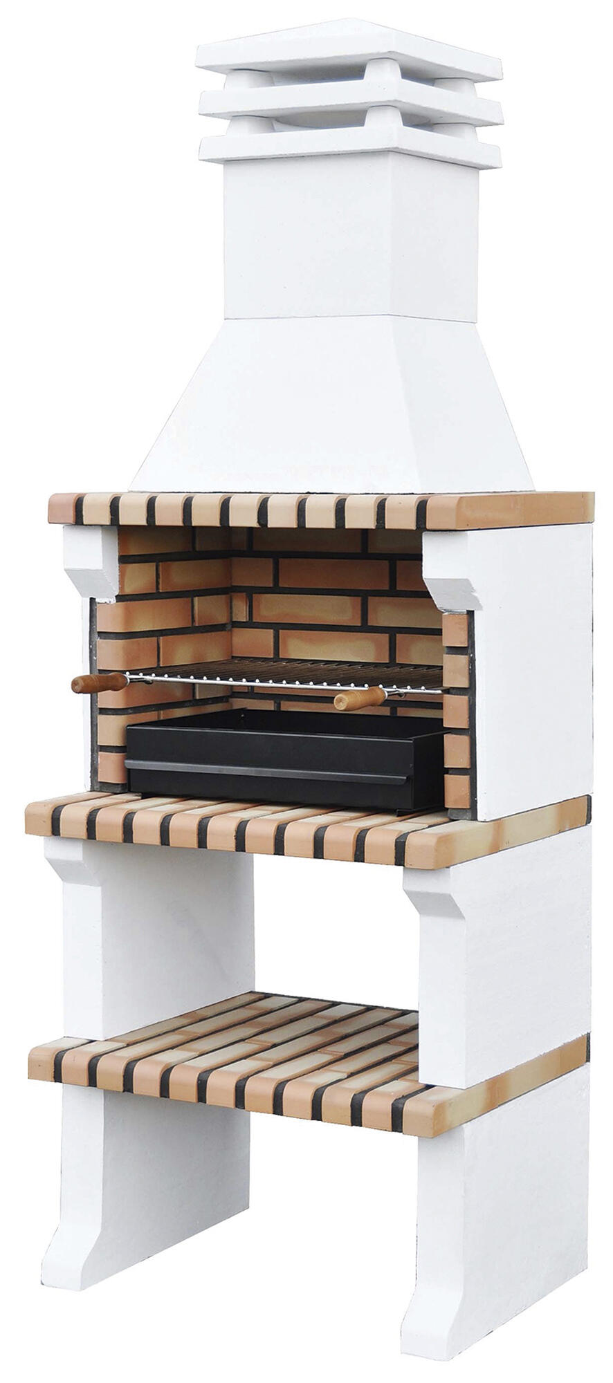 Churrasqueira tradicional com braseiro 76x58x217 cm Movelar Liz - 3