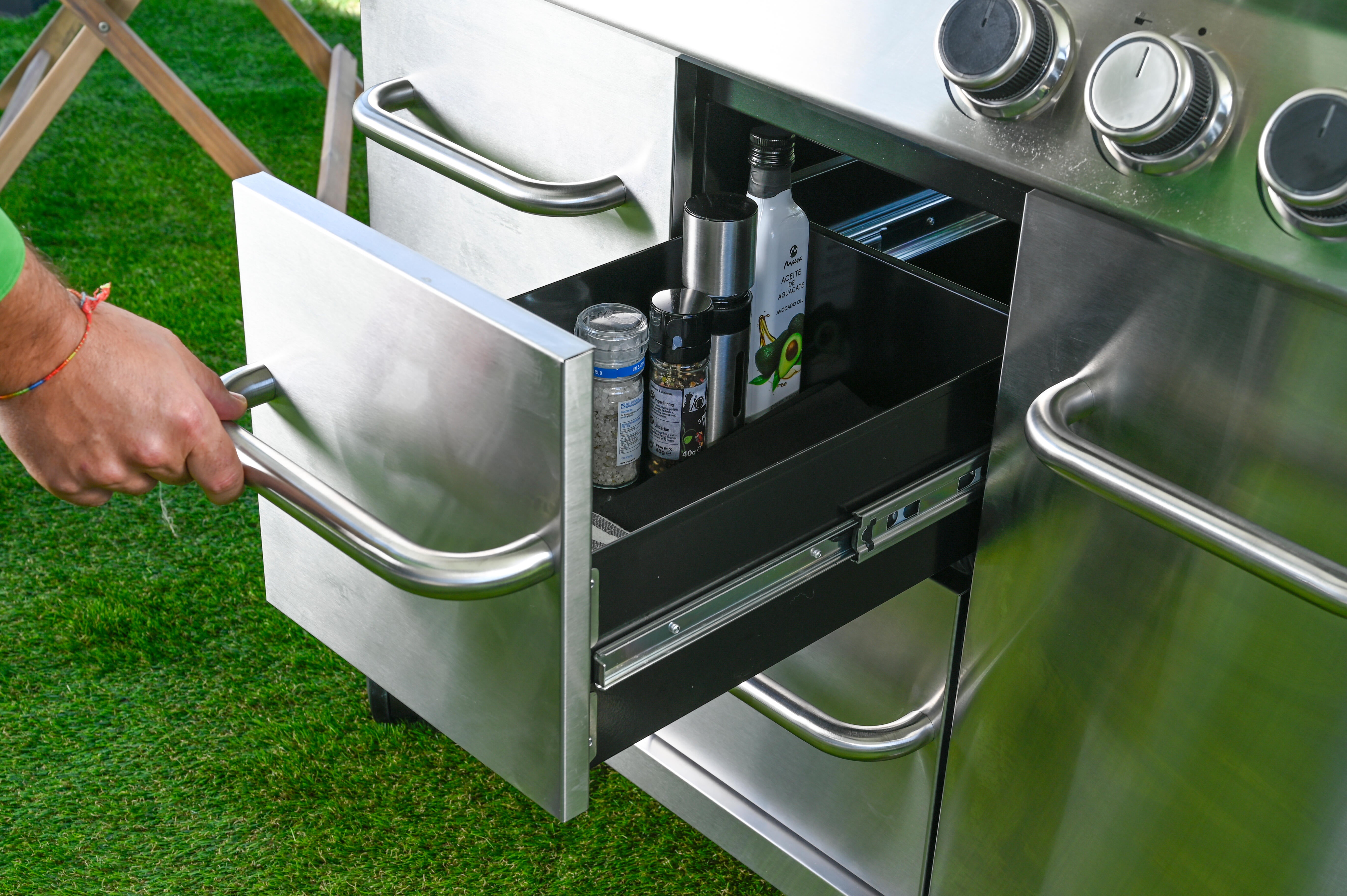 Barbecue a gas NATERIAL Hudson 3 bruciatori + 1 laterale extra - 18
