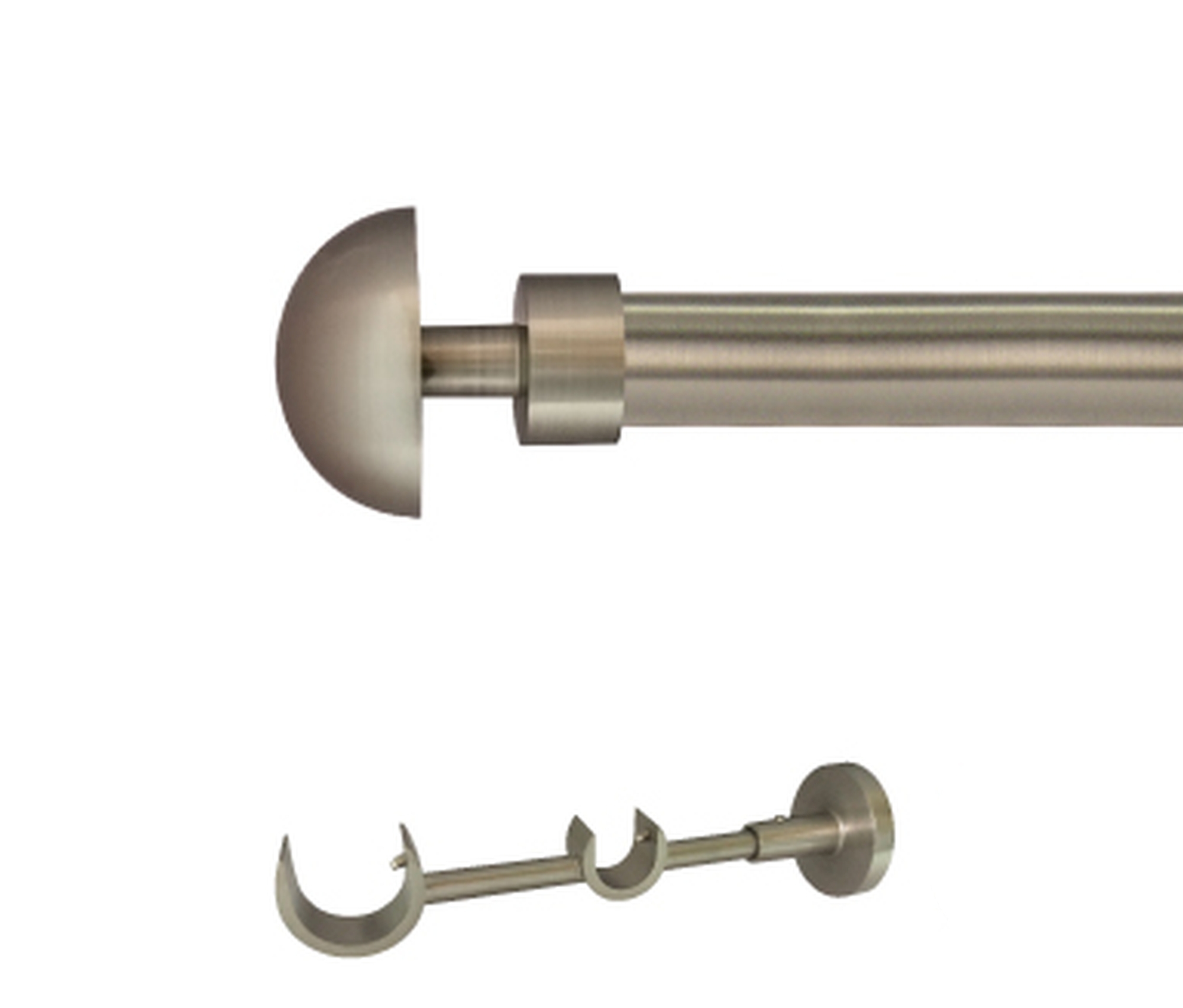 Kit 2 barras metal ø 30-20mm seta azero 250cm s/anilla pared