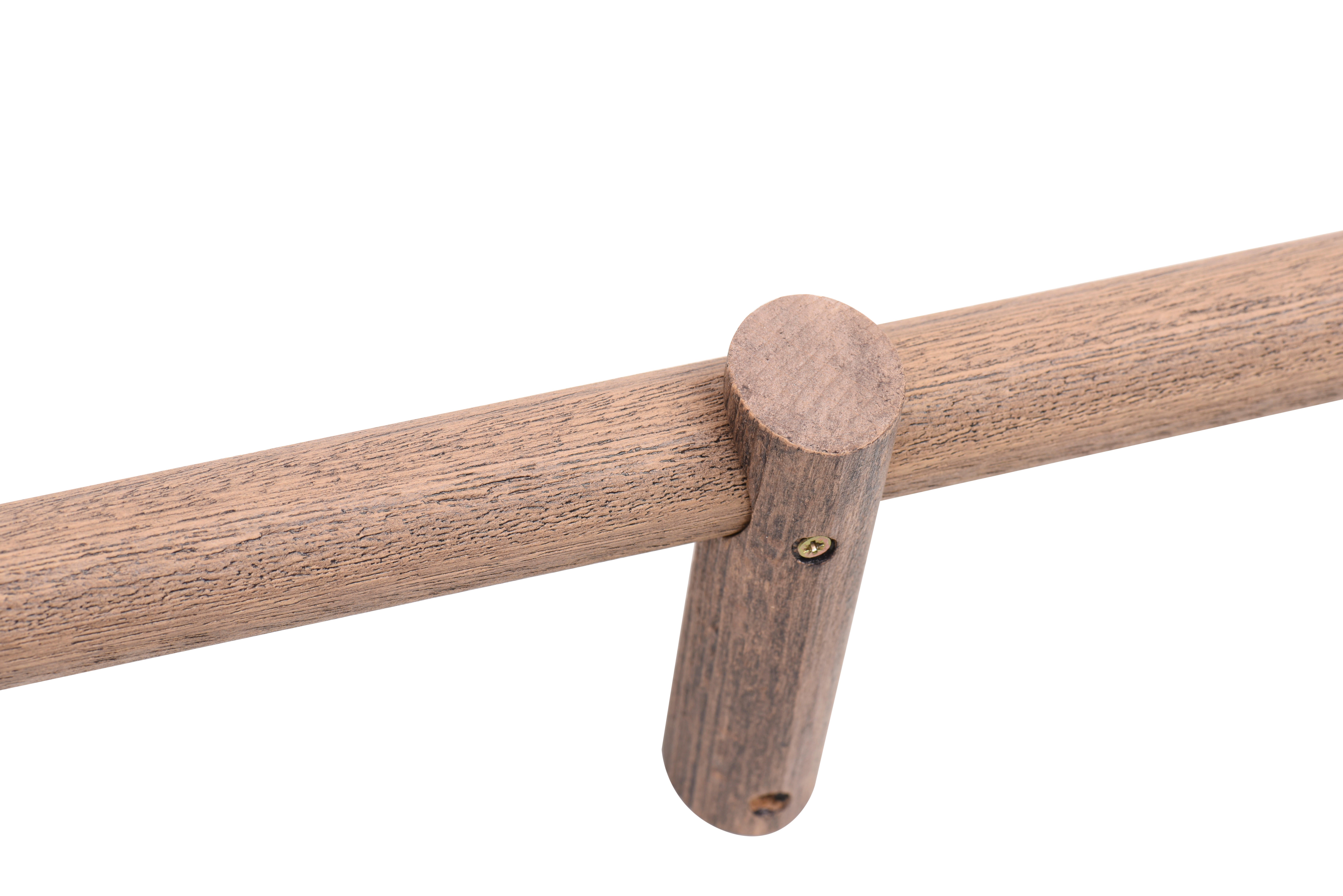 1 Soporte pared para barra diámetro 28 mm Glamour INSPIRE Bois Dore pintado fijo 8 cm - 5