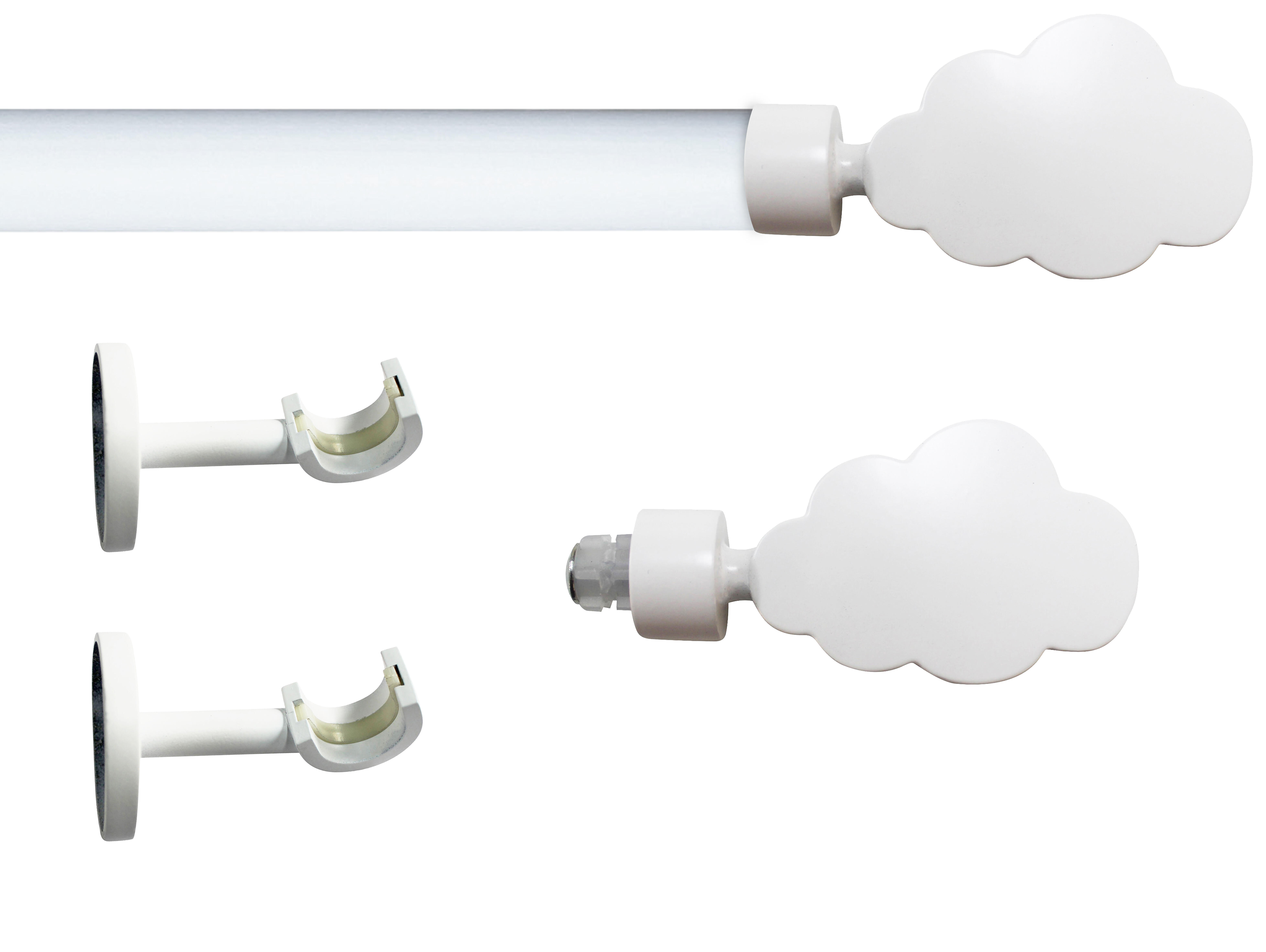 Set barra de metal diámetro 20mm blanco a techo 2m inspire nube