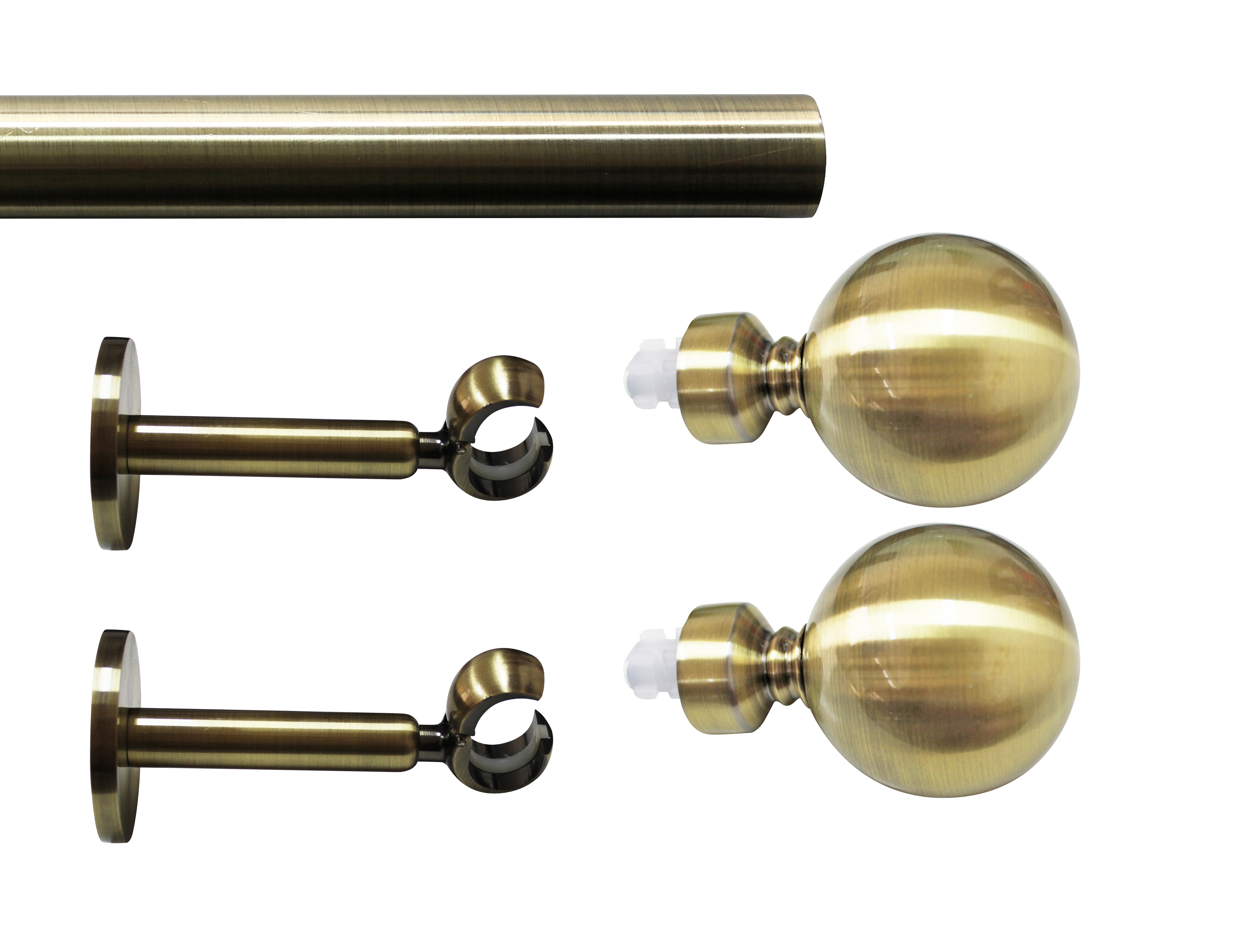 Set barra de metal diámetro 20mm bronce a pared 2m inspire bola