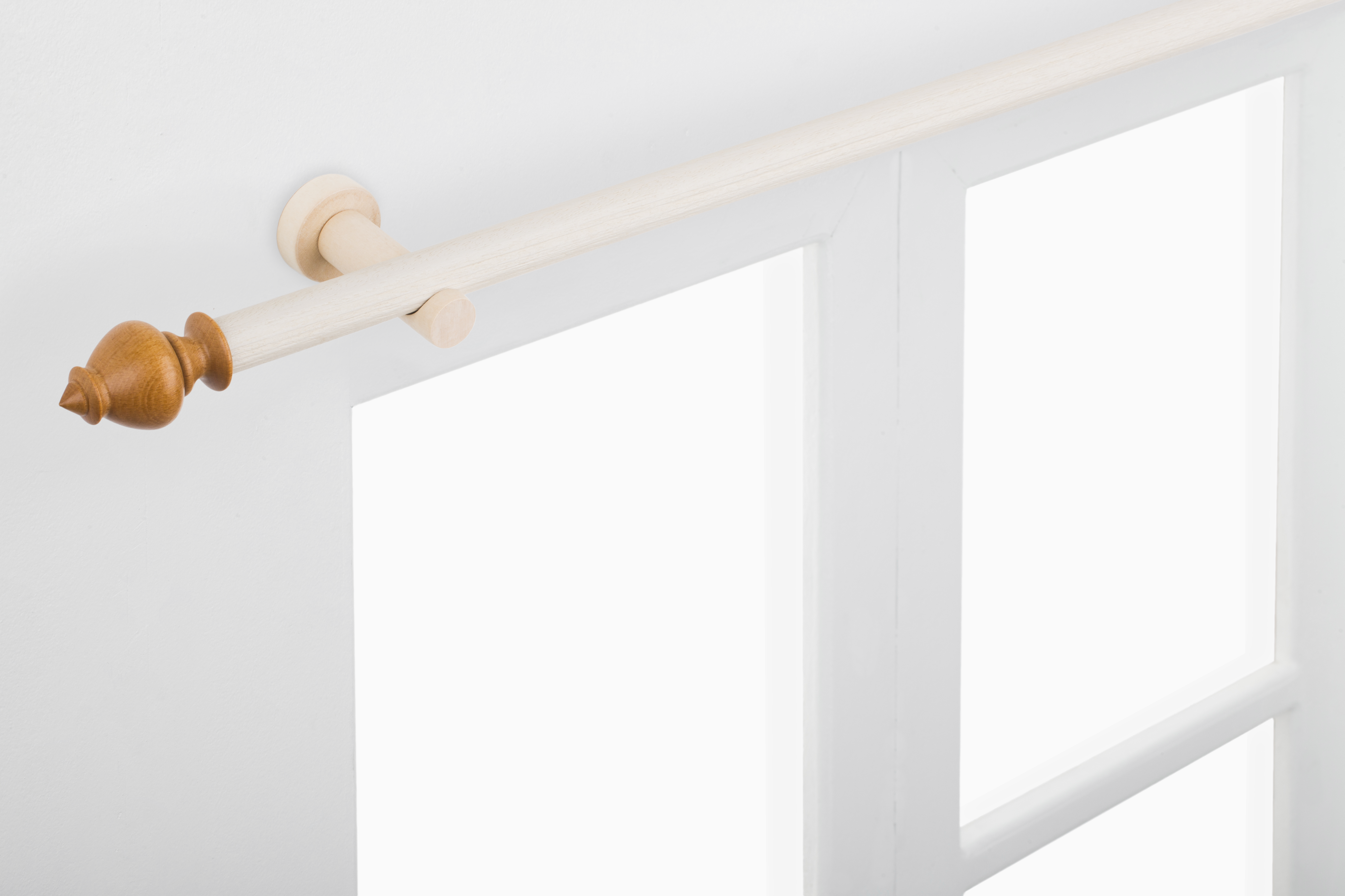 Barra de cortina madera color Chene Blanchi Country charm INSPIRE diámetro 28 mm 150 cm - 2