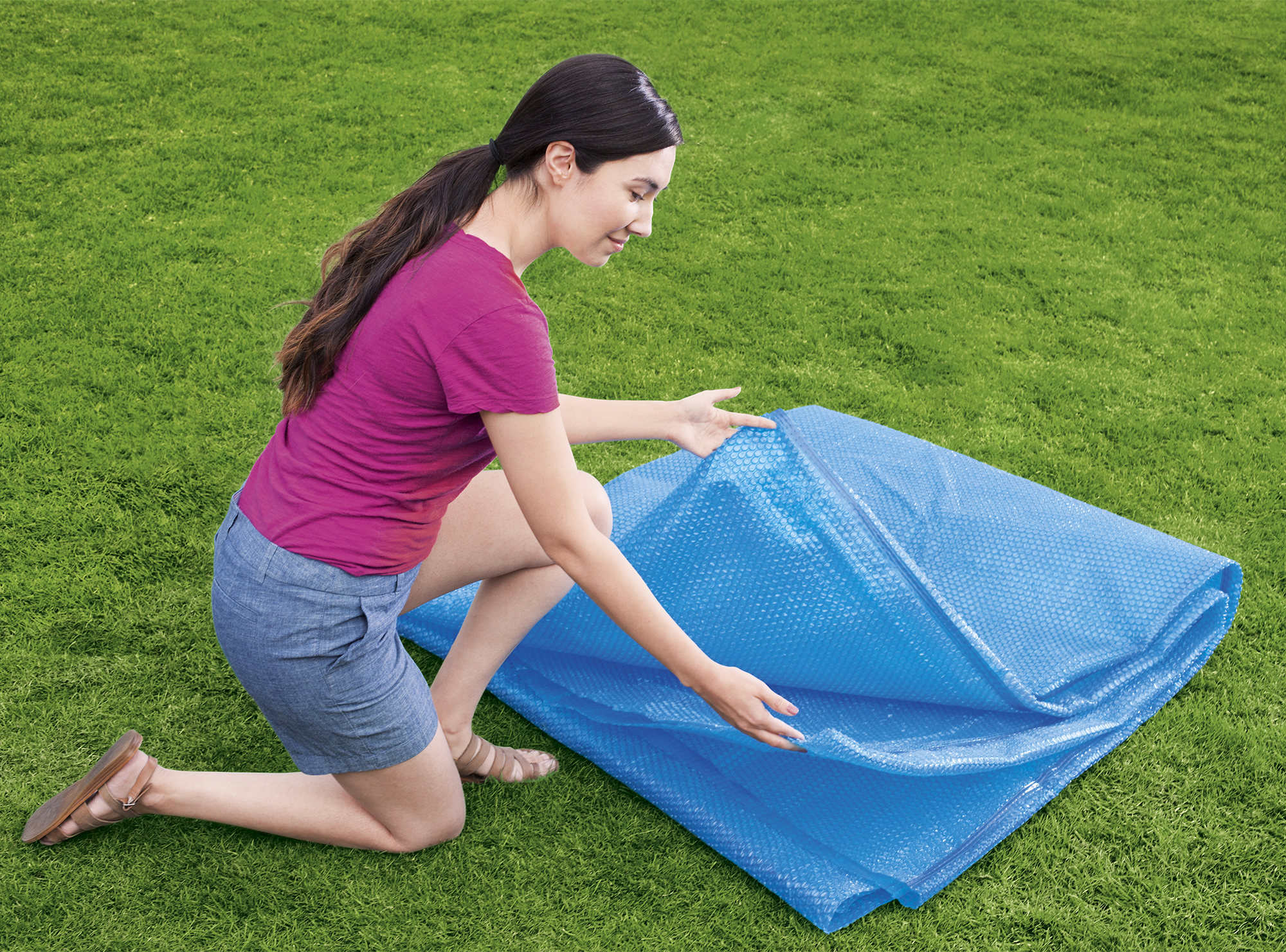 Cubierta de verano para piscina redonda de PVC de Ø 549 cm BESTWAY - 4