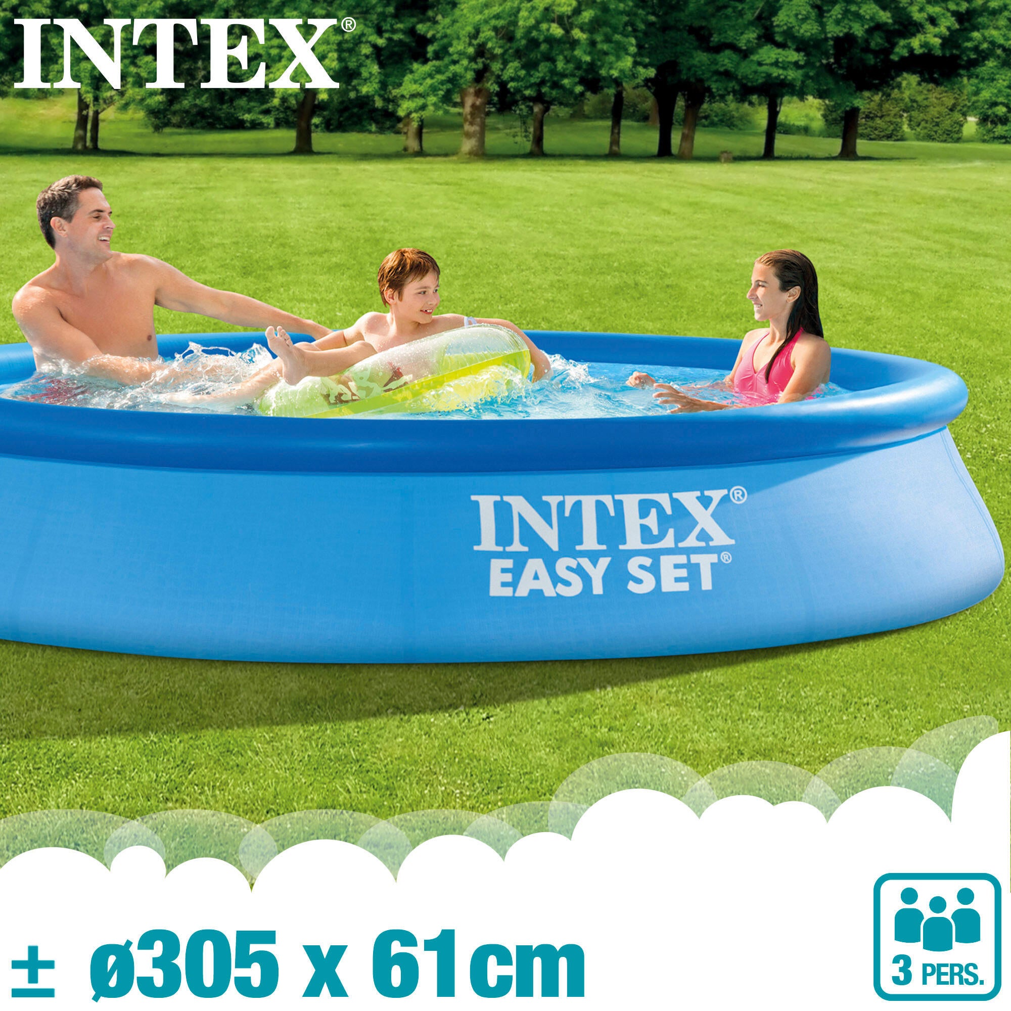 Piscina insuflável de pvc 305x61 cm redonda Intex - 5