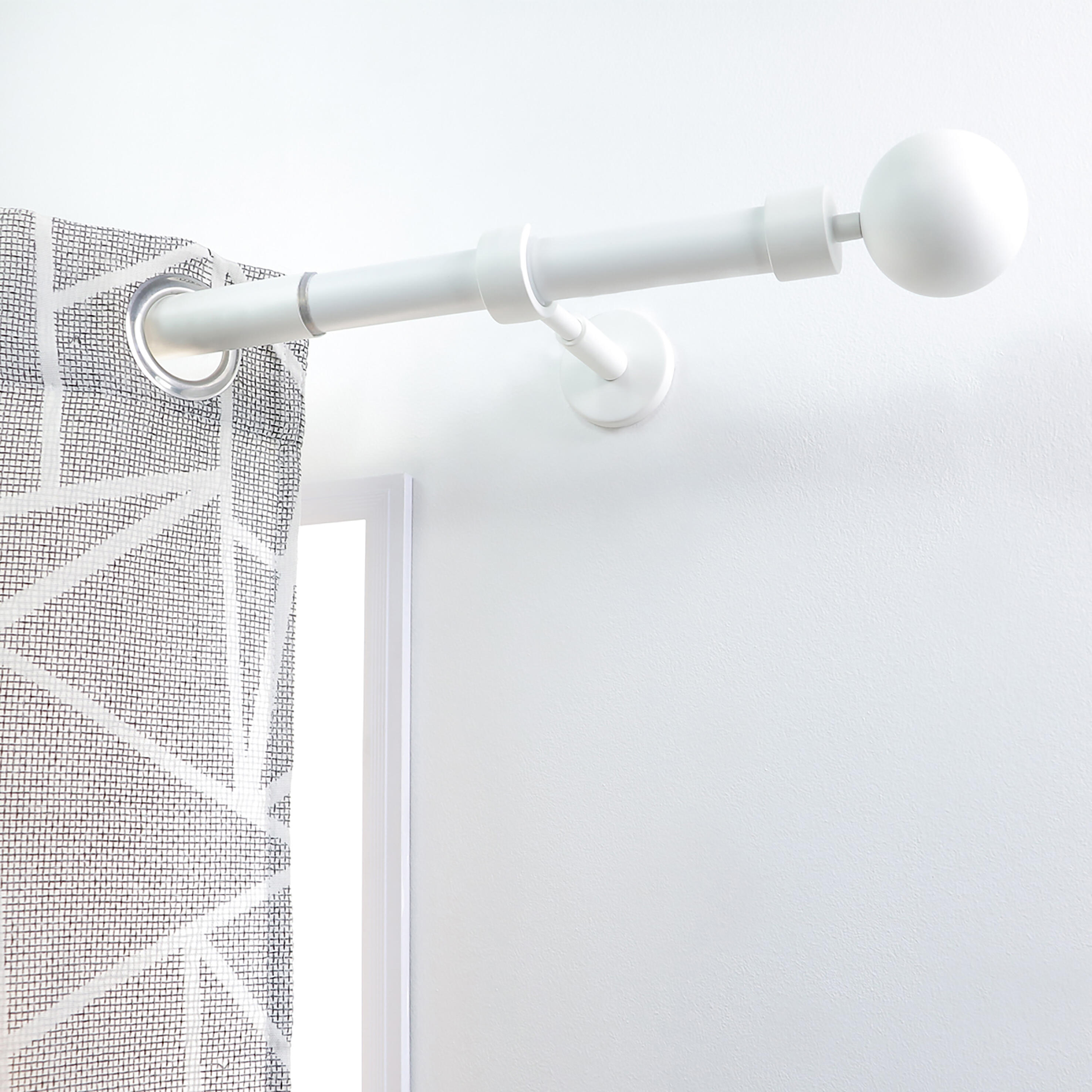 Barra para portavisillos acero color blanco mate Nature MOBOIS diámetro 28 mm 120 cm - 2