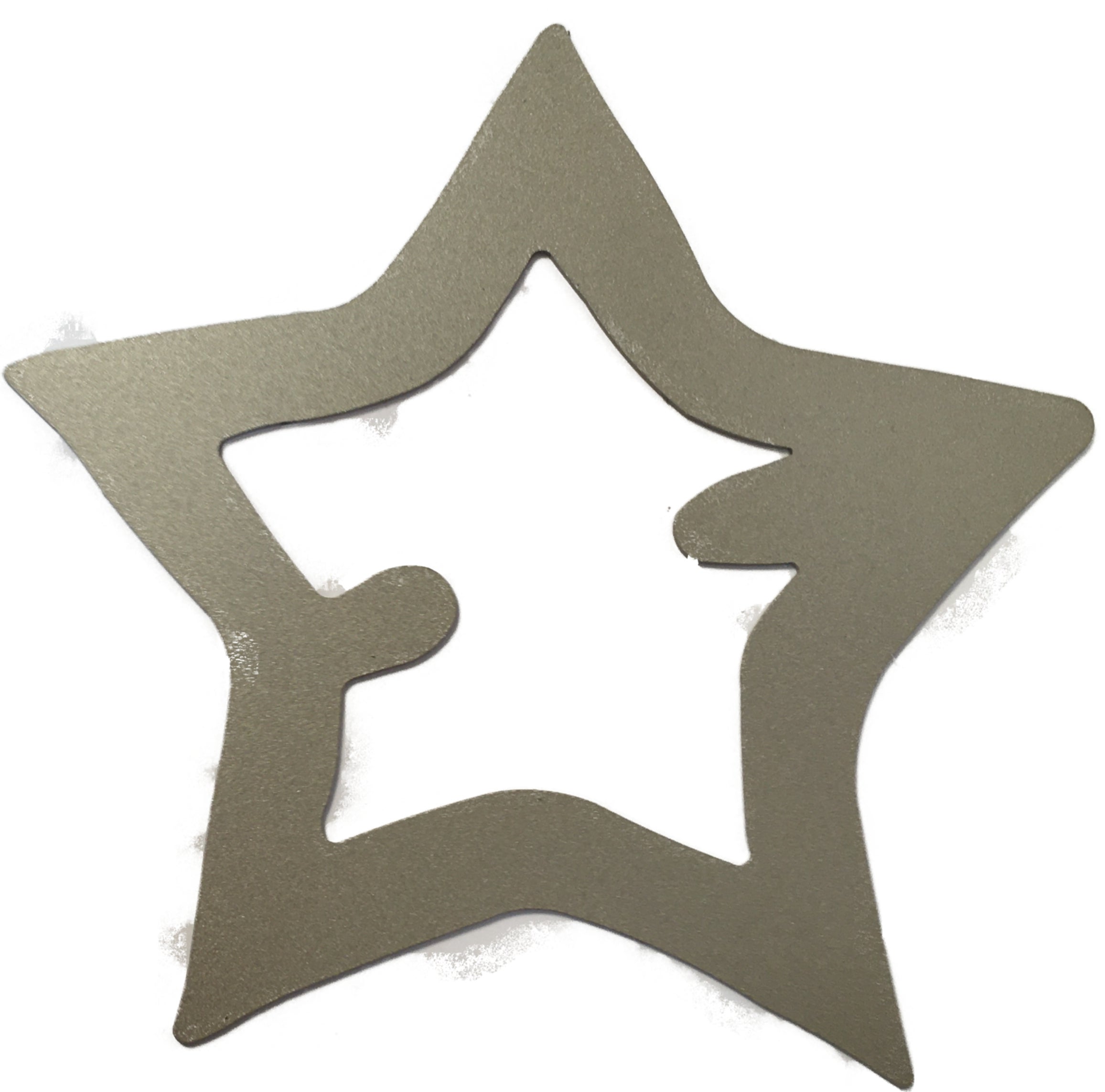Pack de dos pasadores de hierro estrella plata