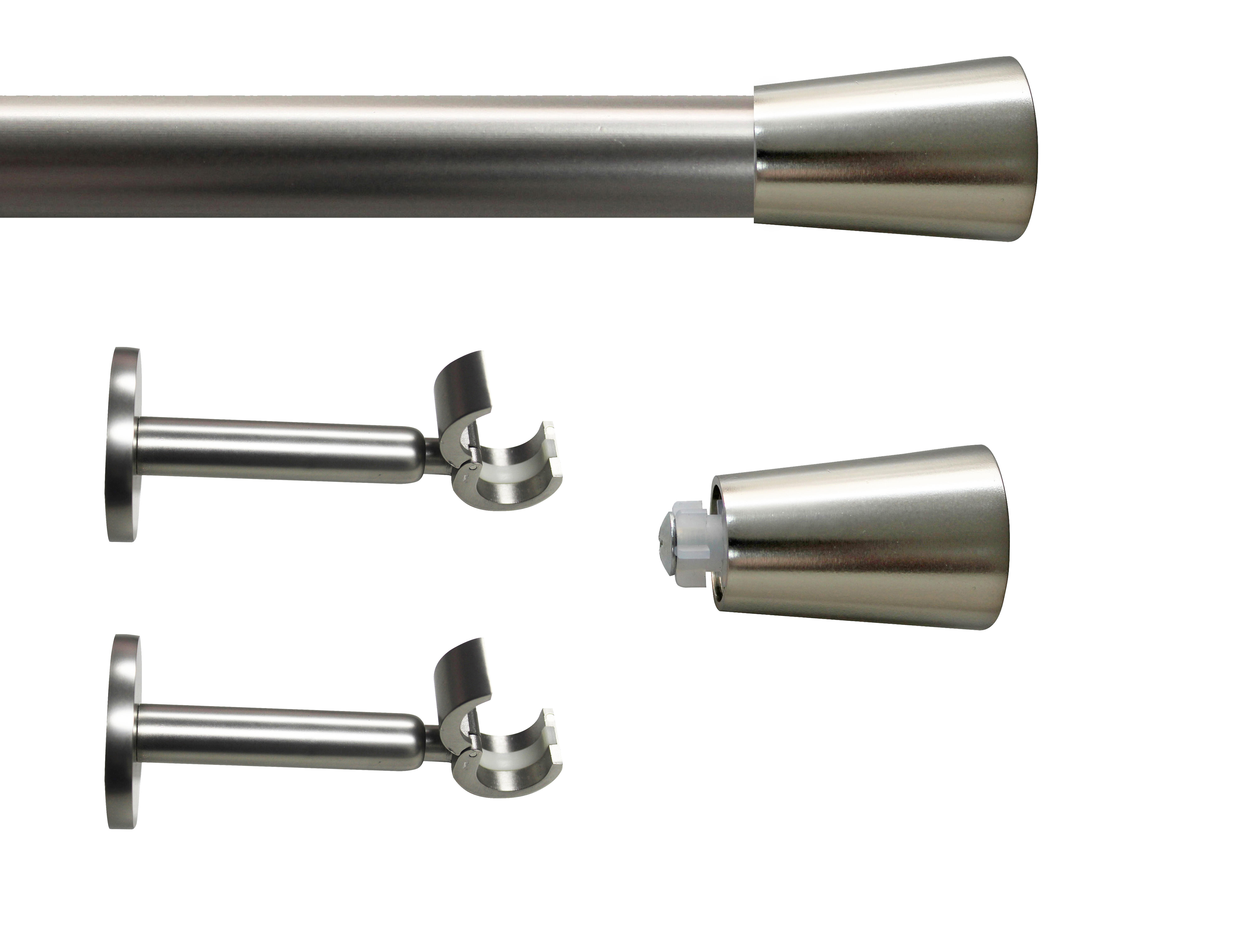 Set barra de metal diámetro 20mm cromo a pared 2m inspire copa