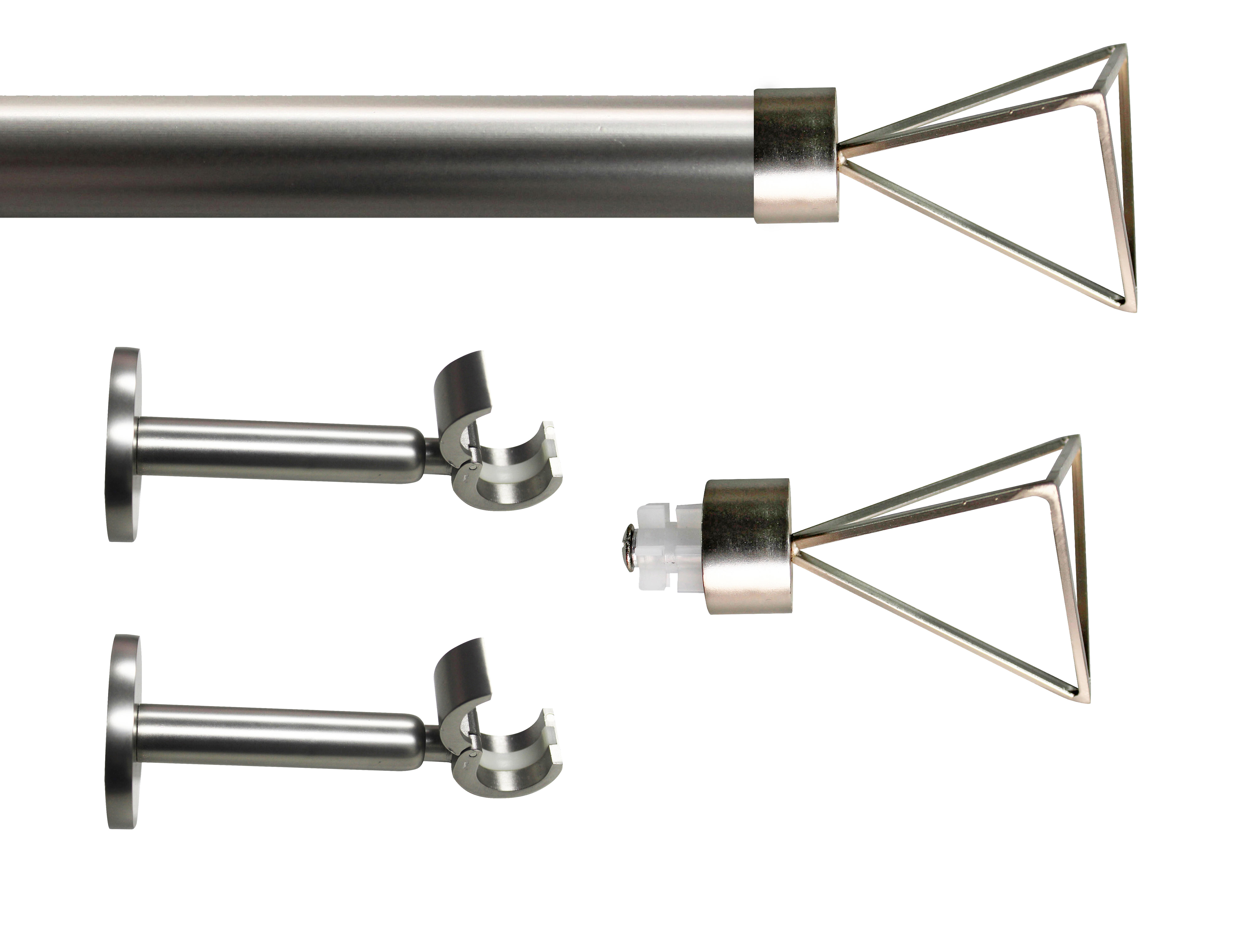 Set barra de metal diámetro 20mm cromo a pared 2m inspire trapecio