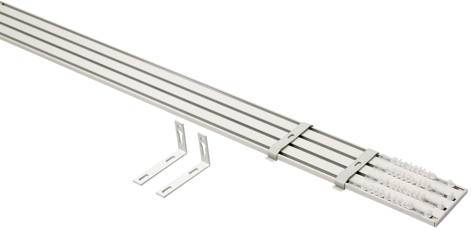 Kit de riel manual 250cm 3/4 via proyect blanco | Leroy Merlin