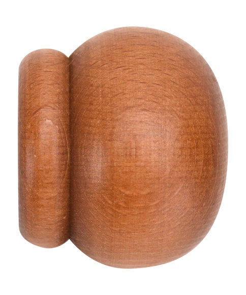 2 terminais para varão de cortina D28mm madeira cerejeira Inspire castanho