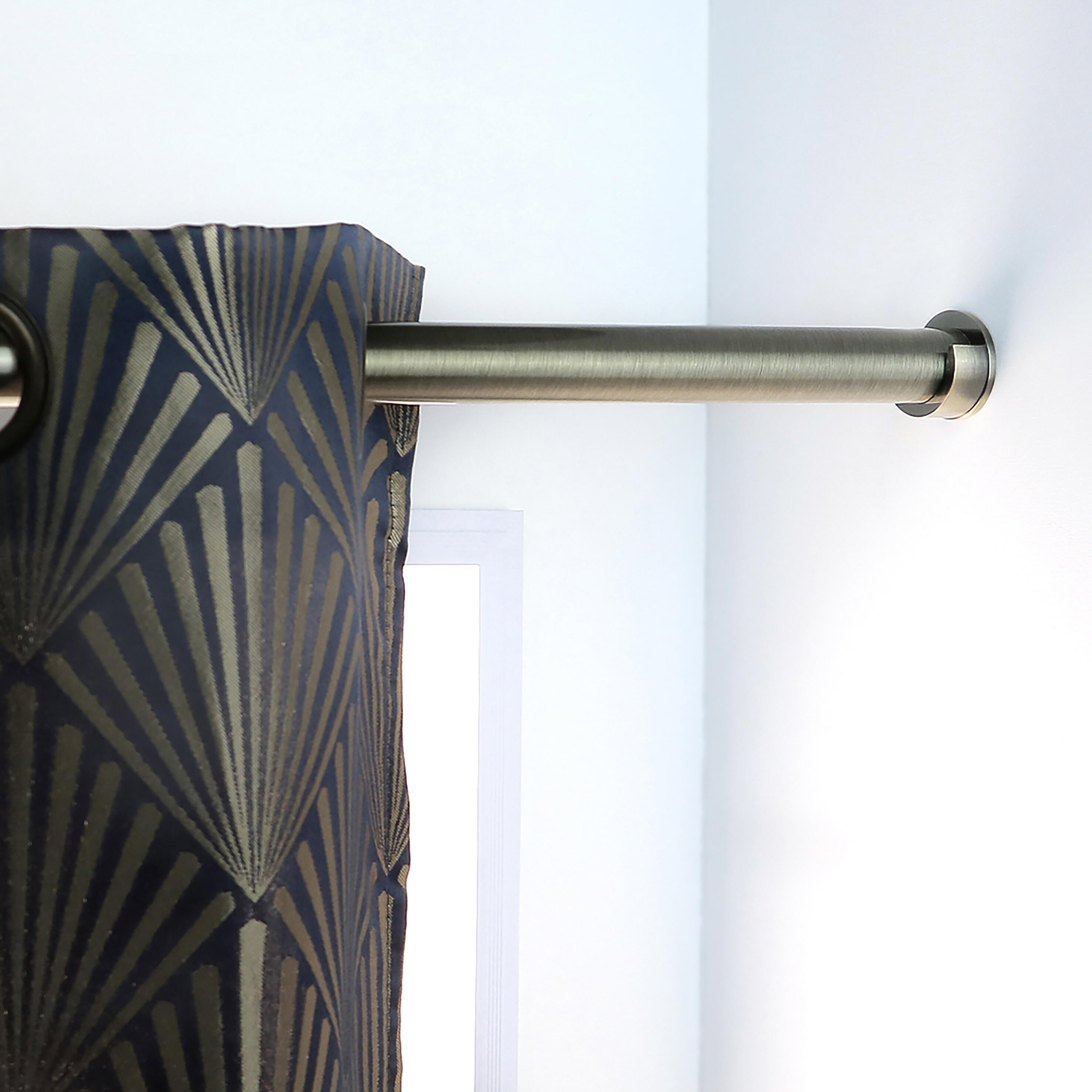 2 Soportes entre 2 paredes para barra diámetro 28 mm Glamour MOBOIS acero DORE VIEILLI envejecido fijo 3 cm - 2