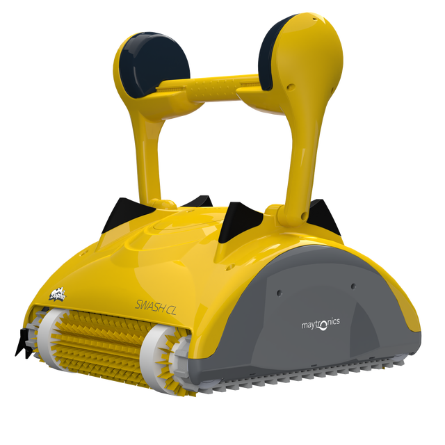 Limpiafondos eléctrico DOLPHIN Swash CL para limpiar fondo y pared de piscina con carro incluido