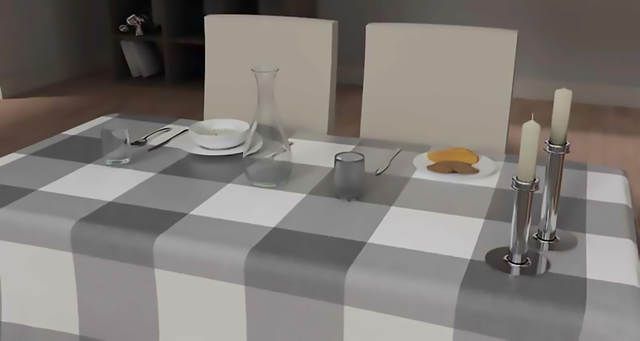 Toalha de mesa a metro MAX-SQUARE CINZA