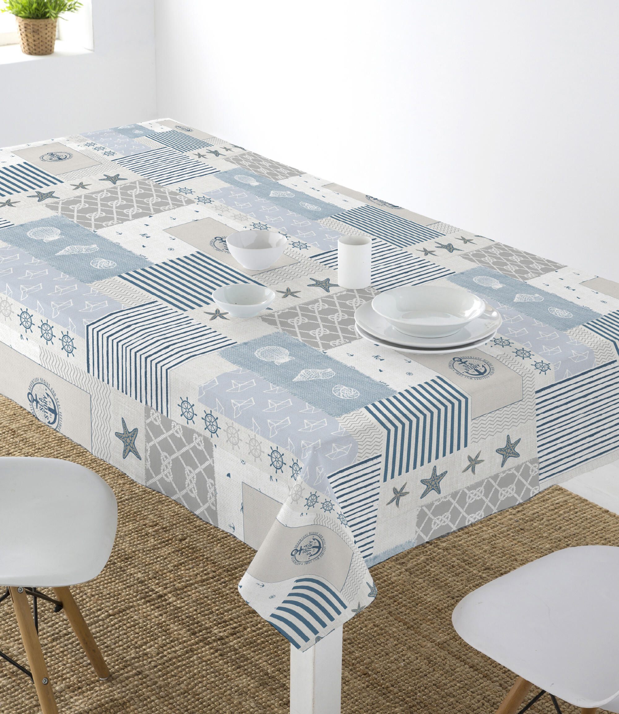 Mantel De Hule Para Mesa, Lavable, Antideslizante, Con Ribete, Rectangular, Redondo, Ovalado, Diseño, Color Y Tamaño A Elegir (Ramas Grises, Rectangular, 130 X 160 Cm
