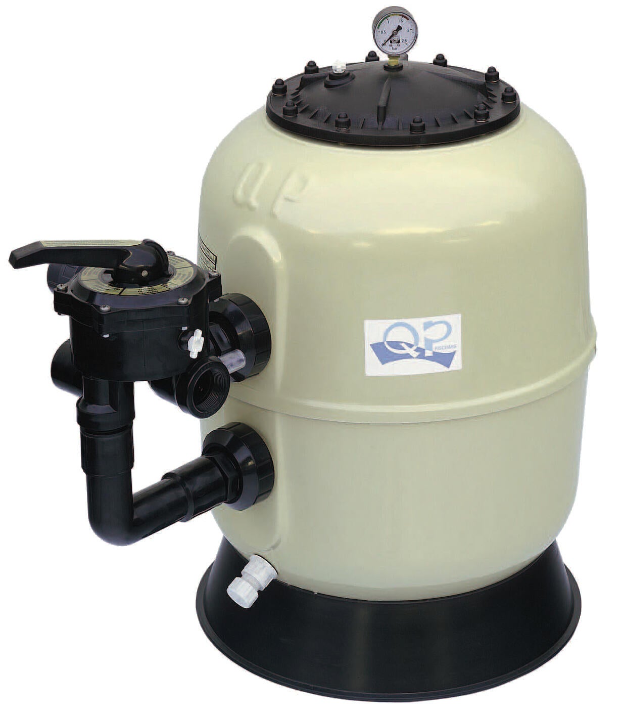 Filtro de arena qp de poliéster y 40 cm de ø para piscinas de 42 m3 +saco de vidrio filtrante para filtro de piscina axton 20 kg