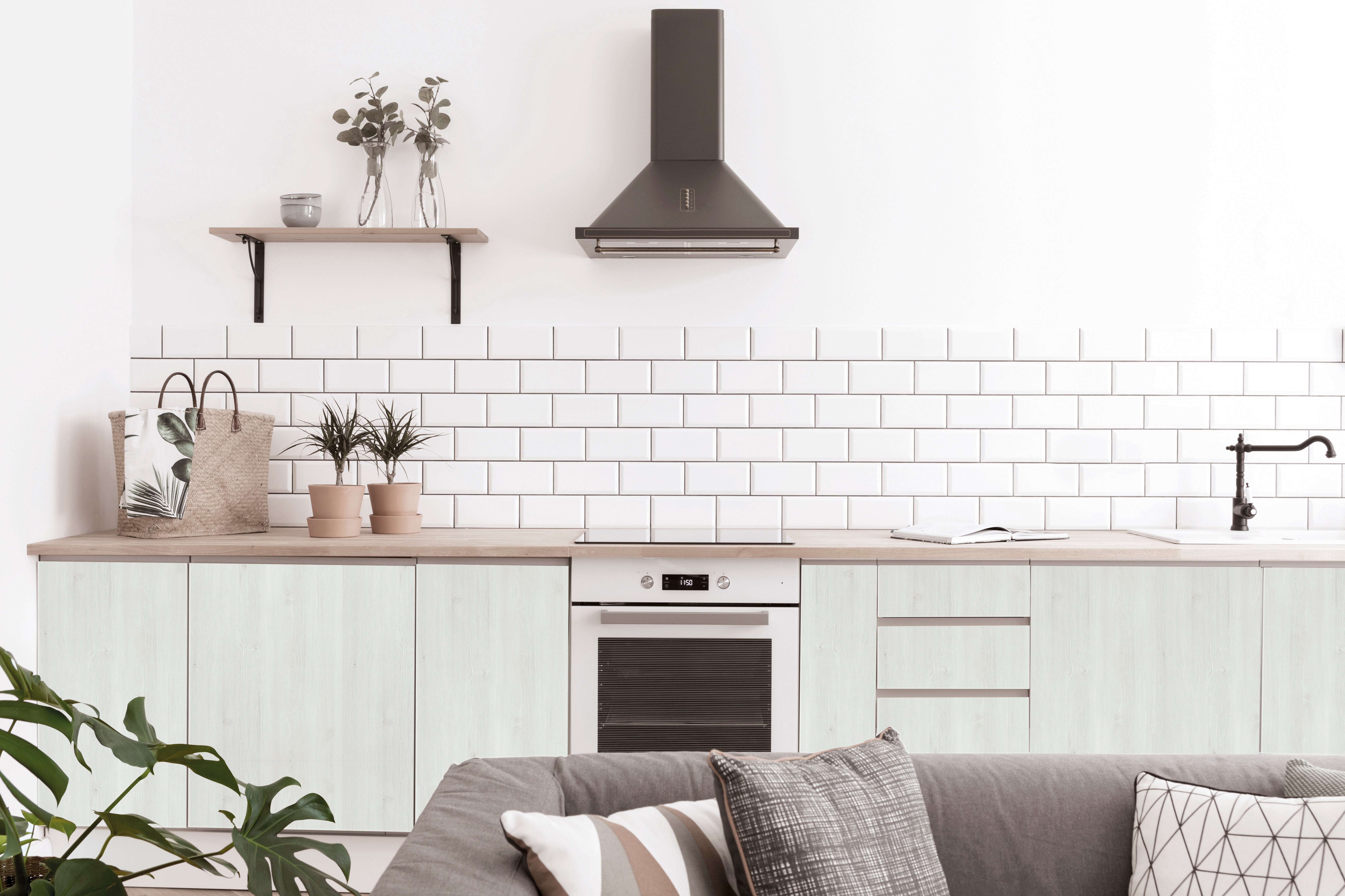 Adhesivo decorativo para muebles imitación madera blanco D-C-FIX 0.675 x 2m - 2