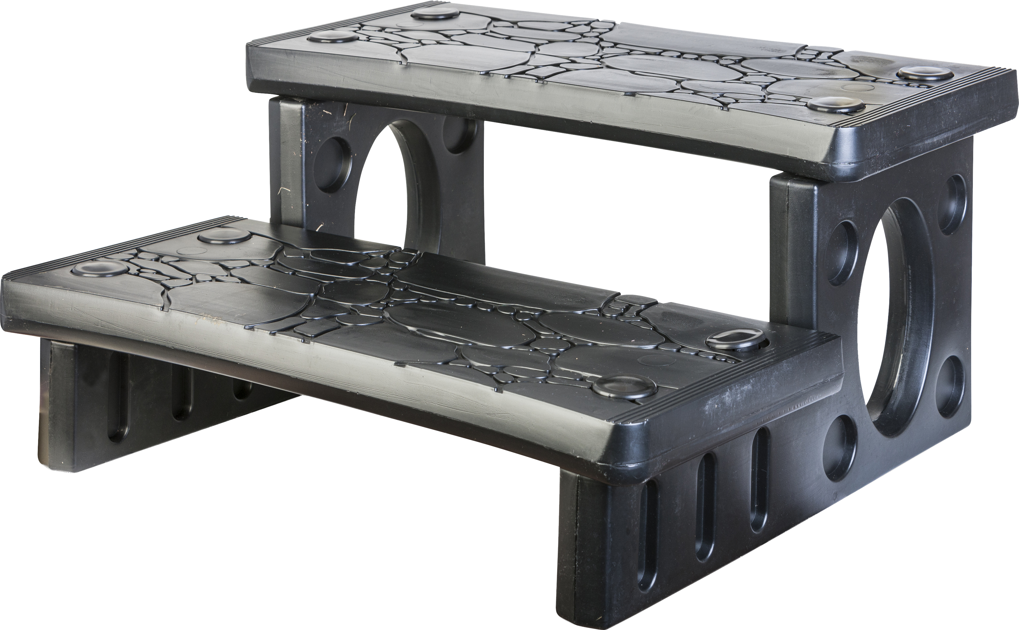 Escalera para spa sencilla de 2 peldaños de pvc
