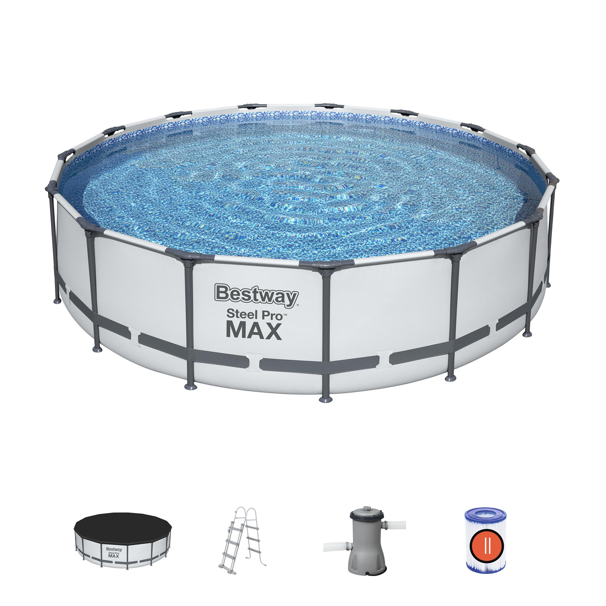 Piscina tubular de pvc redonda bestway ø4.57x1.07 m