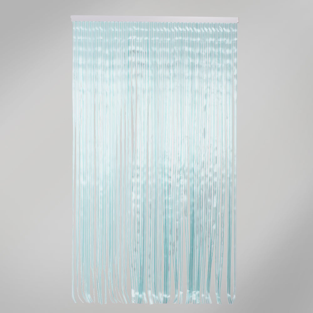 Cortina de puerta antimosquitos ferrara pvc verde, cristal de 120x210 cm