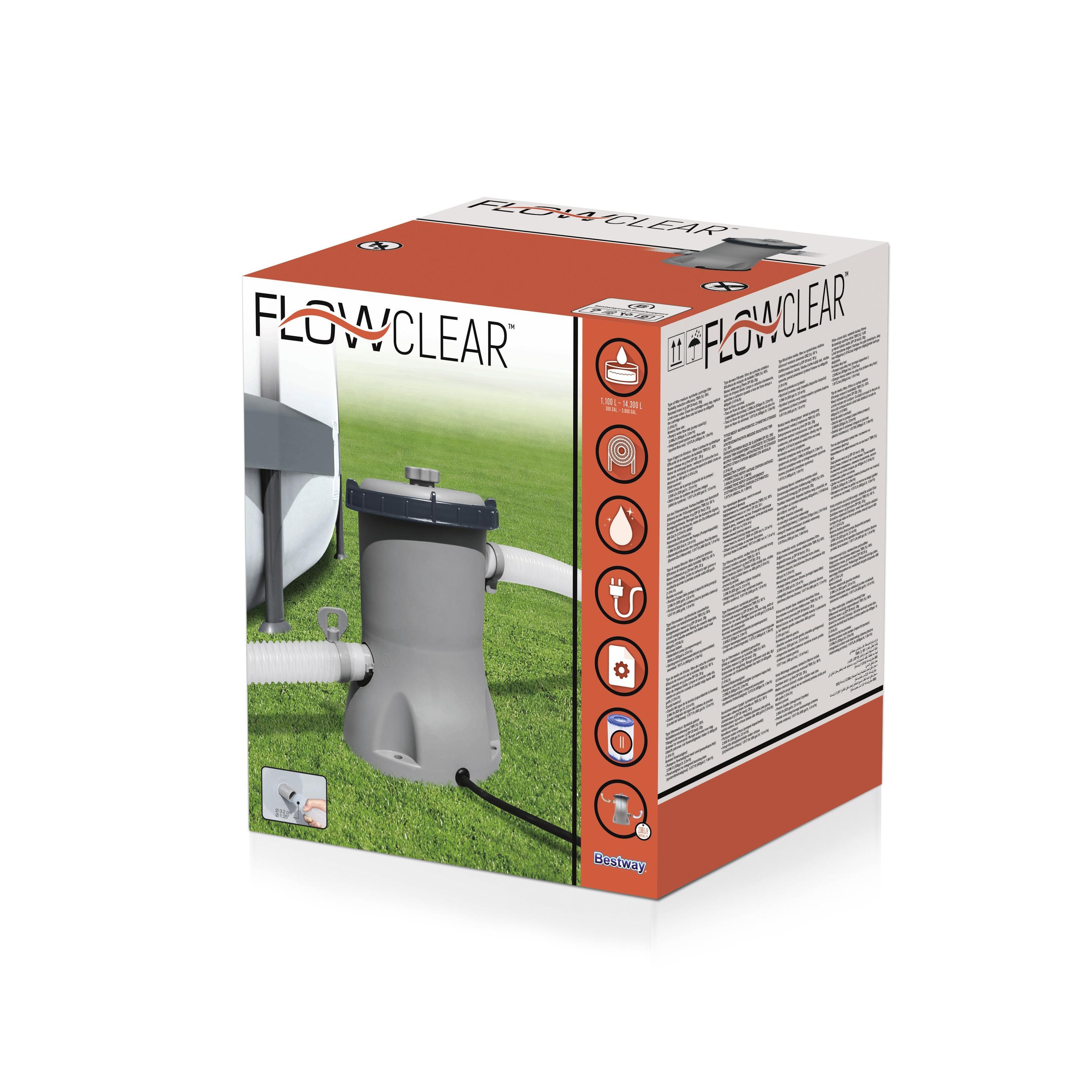 Bomba de piscina BESTWAY 2.006 l/h 0.04 cv para piscinas de 10 a 15 m3 - 7