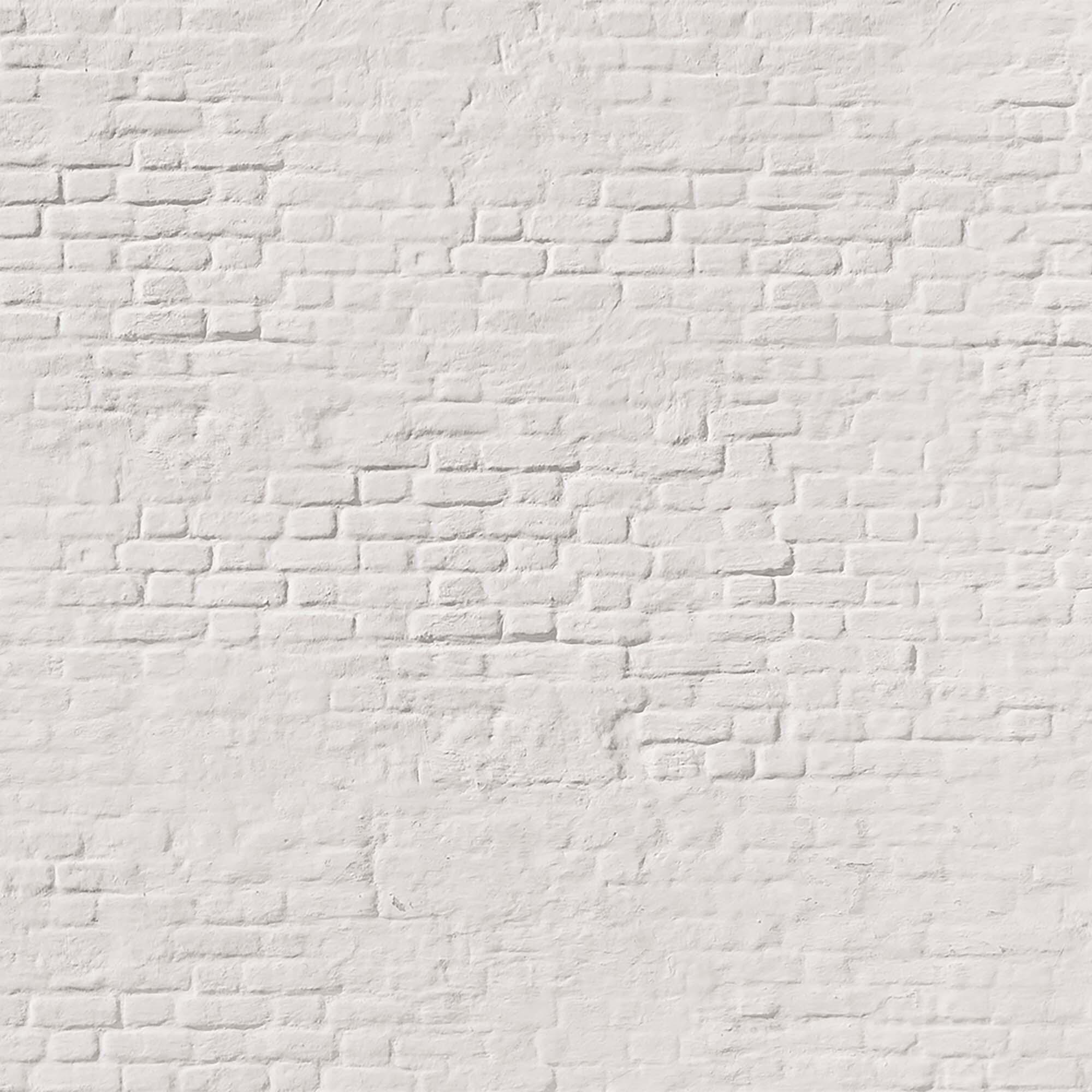 Revestimiento adhesivo mural blanco brick de 1 x 2m