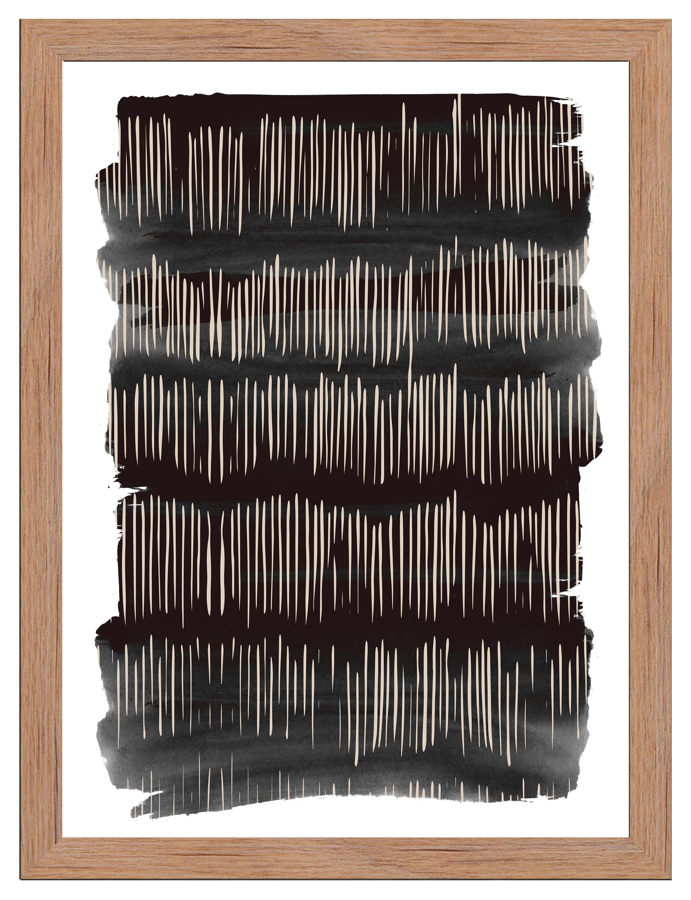 Cuadro pintado con marco b/n iv abstract 30 cm x 40 cm