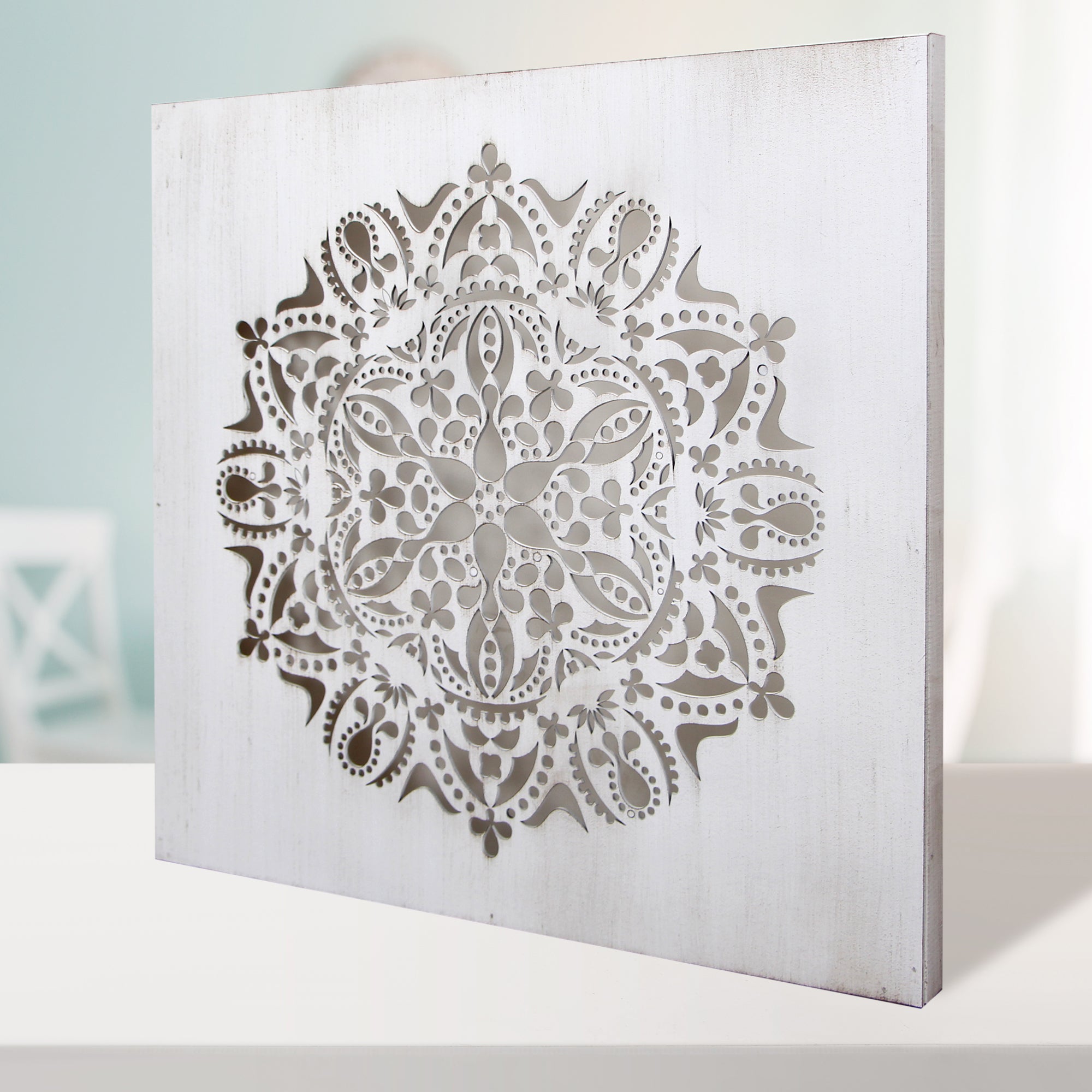 Mosaico blanco envejecido 45x45 cm mod. 122