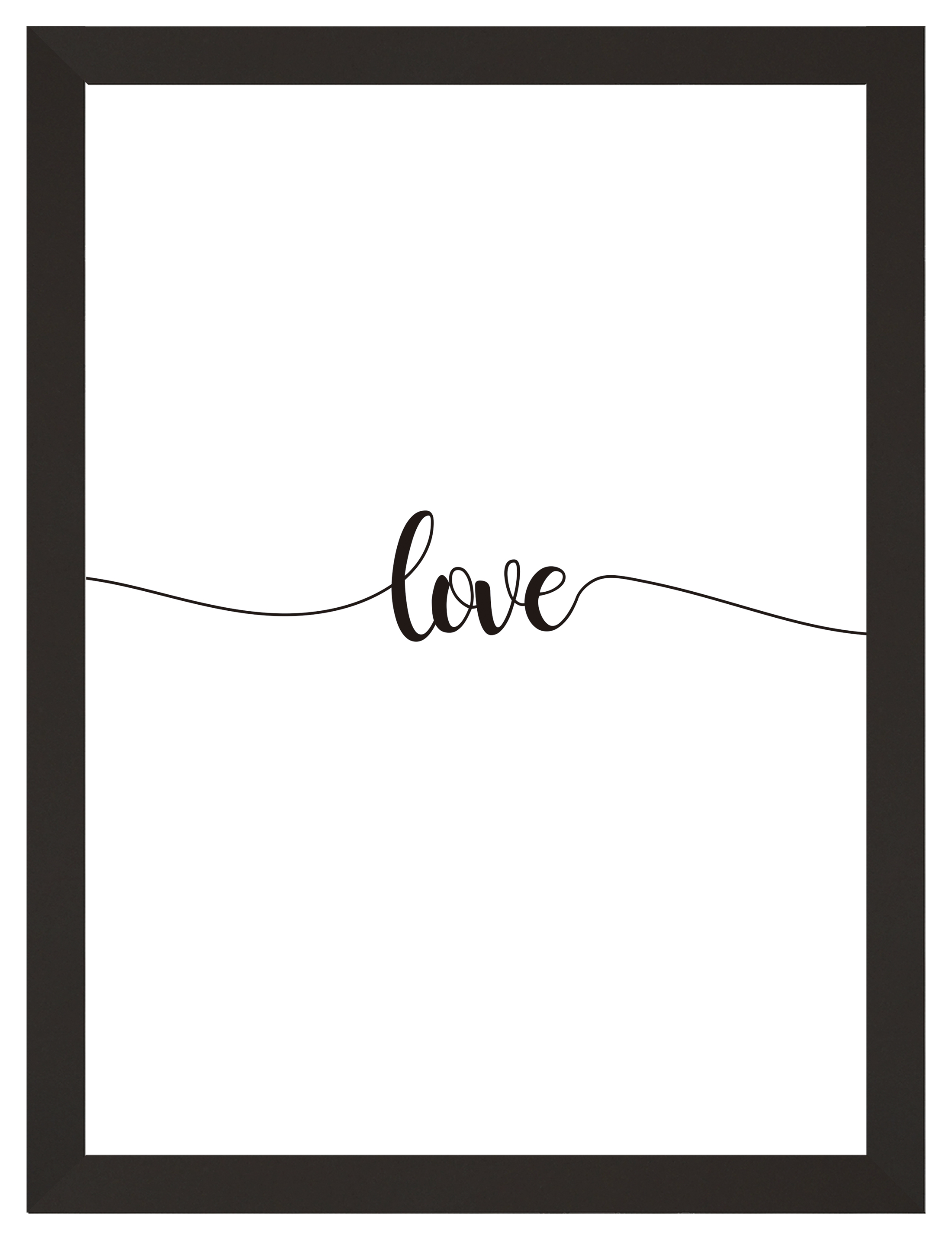Cuadro pintado con marco love 30 cm x 40 cm