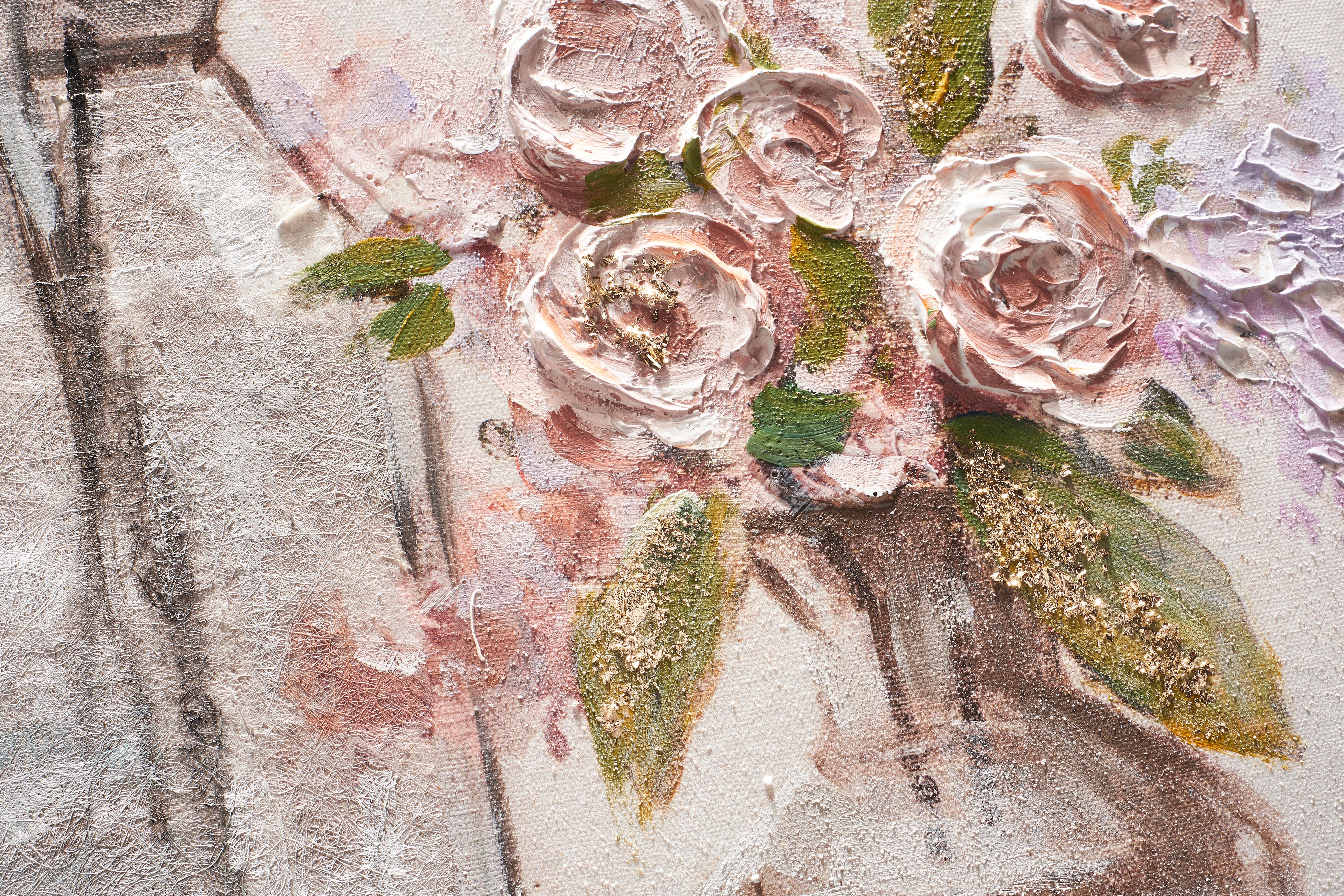 Tela pintada 60 x 90 cm JARRAS FLORES - 6