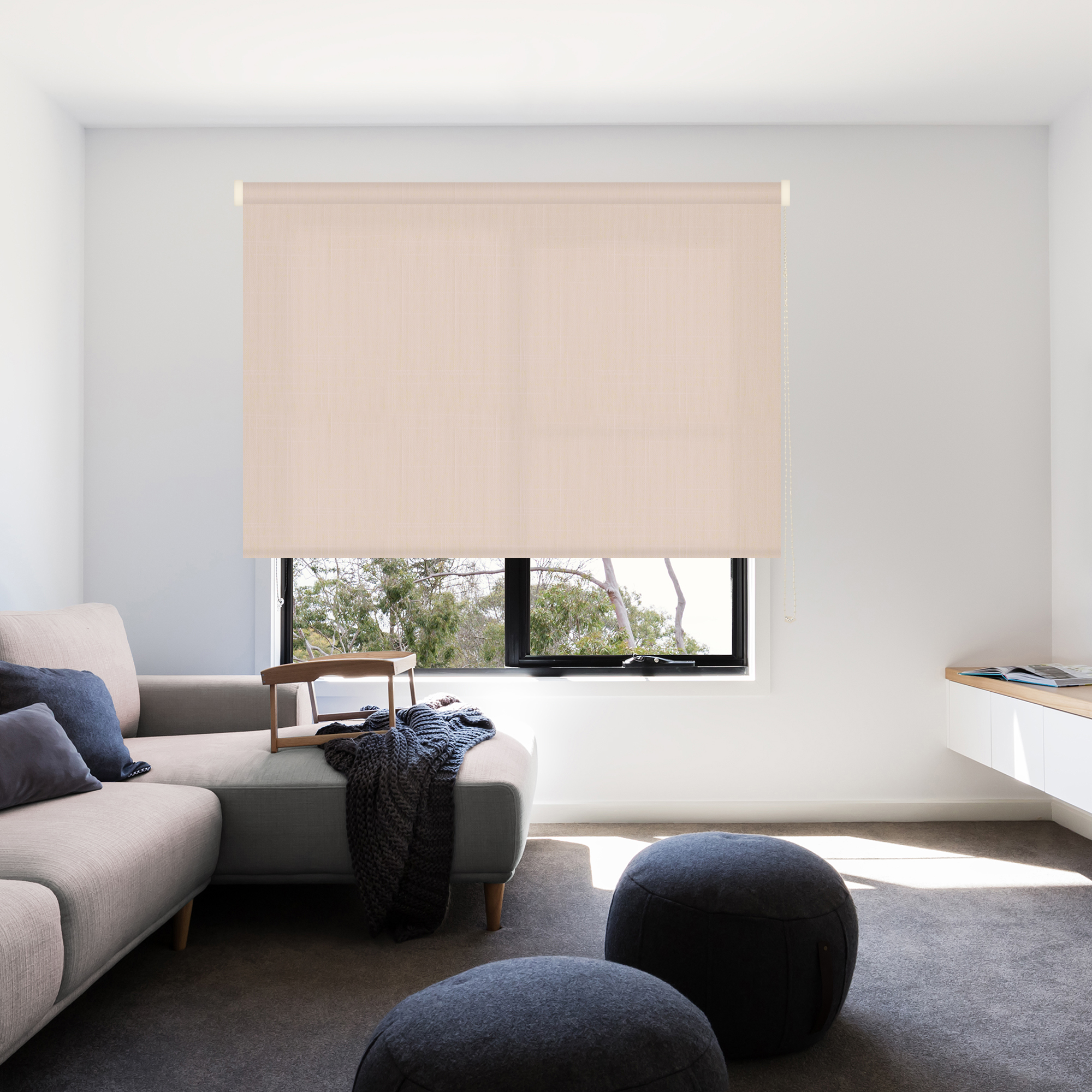 Estor enrollable translúcido shape beige de 120x250cm