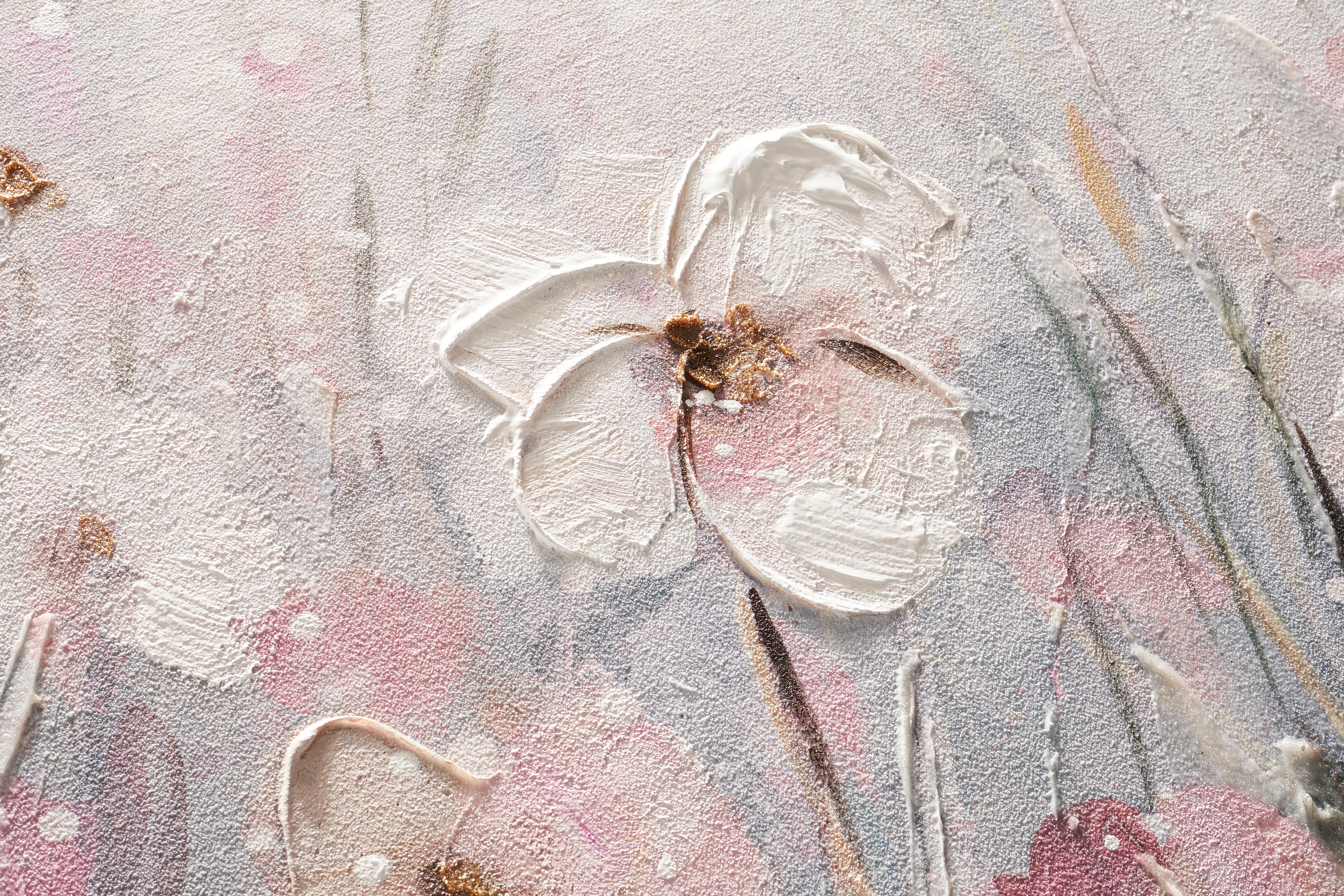 Tela pintada FLORES ROSA 65 x 150 cm - 6