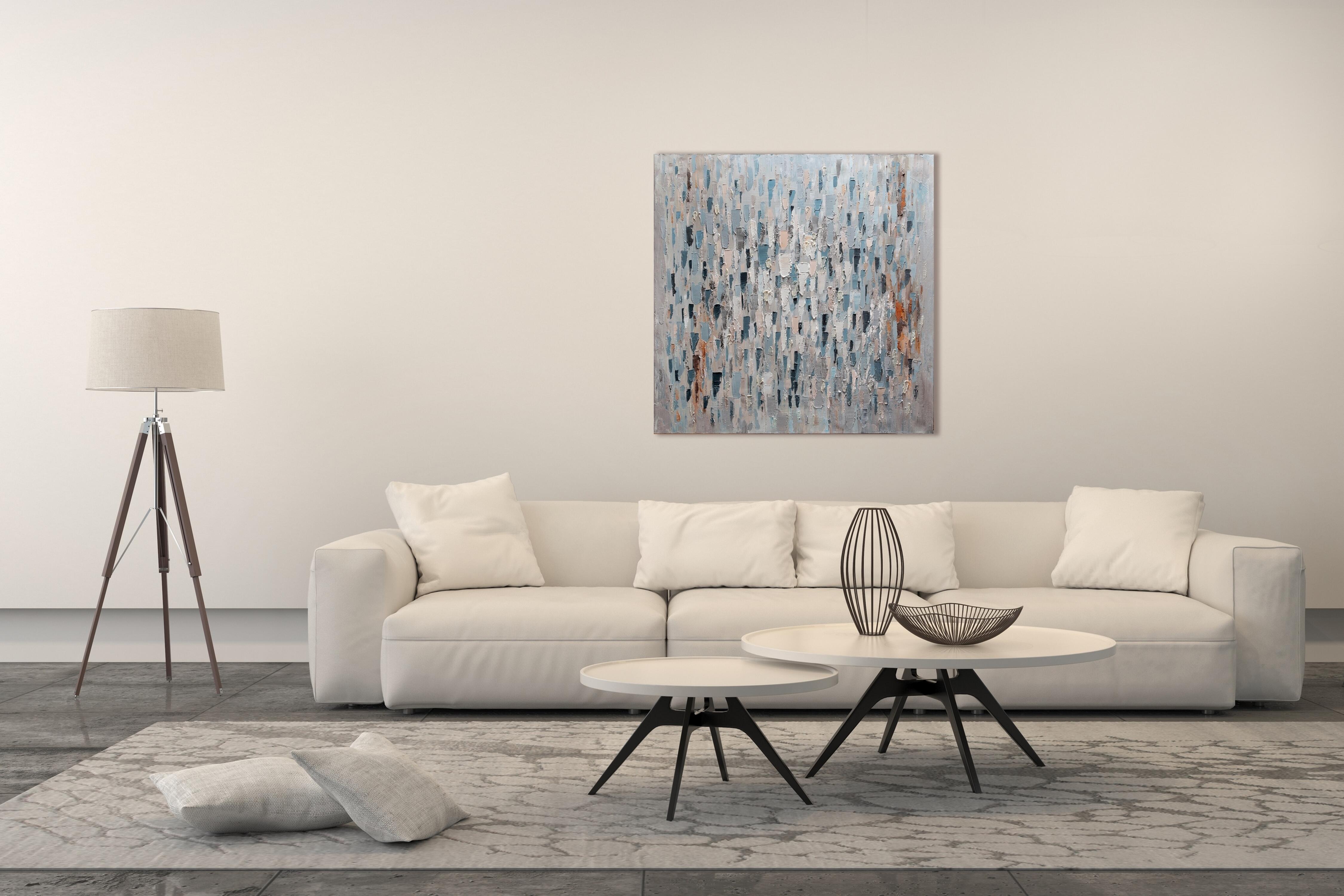 Tela pintura original ABSTRATO 100X100CM - 2