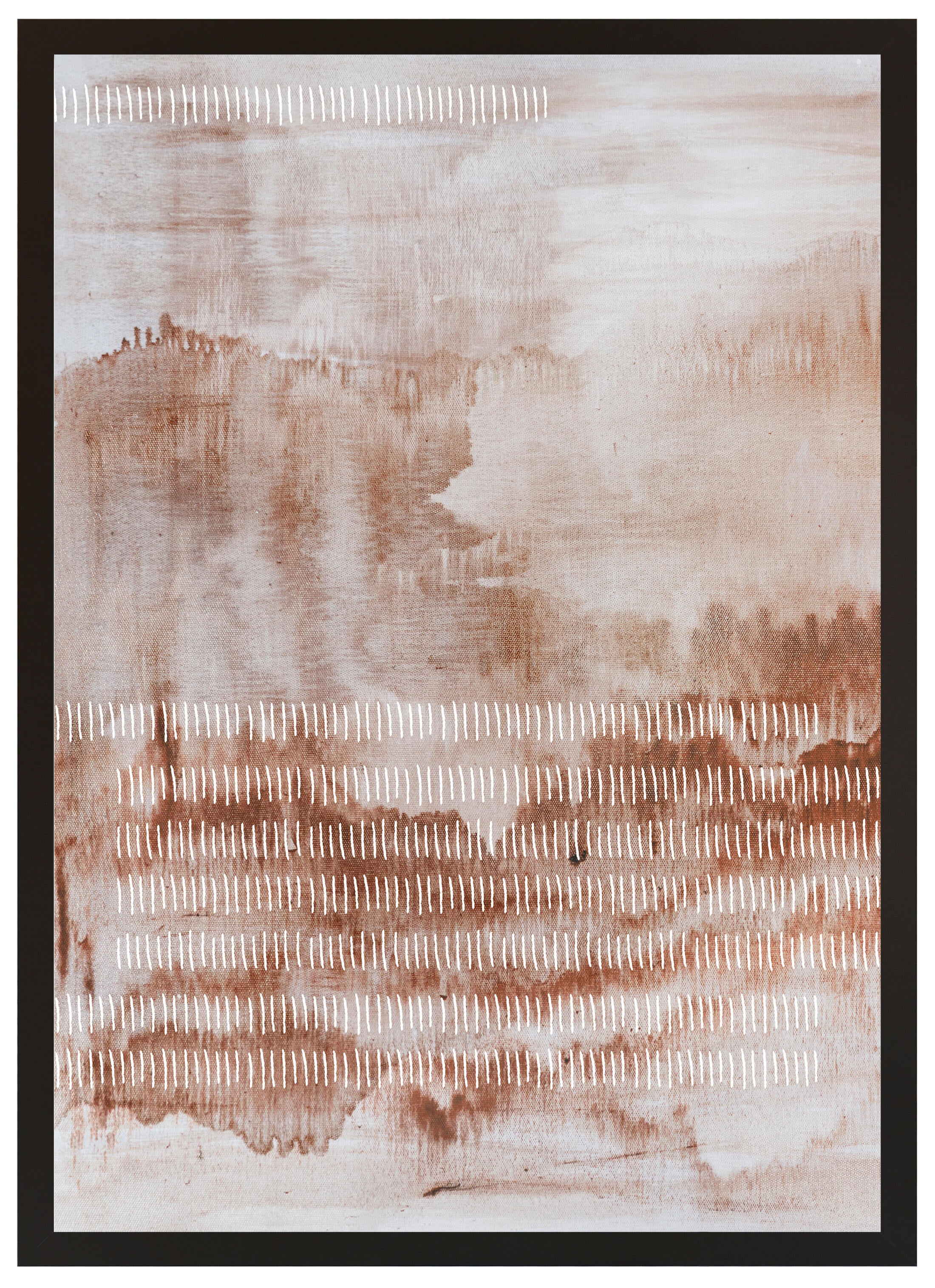 Cuadro pintado con marco malva iii abstract 70 cm x 50 cm