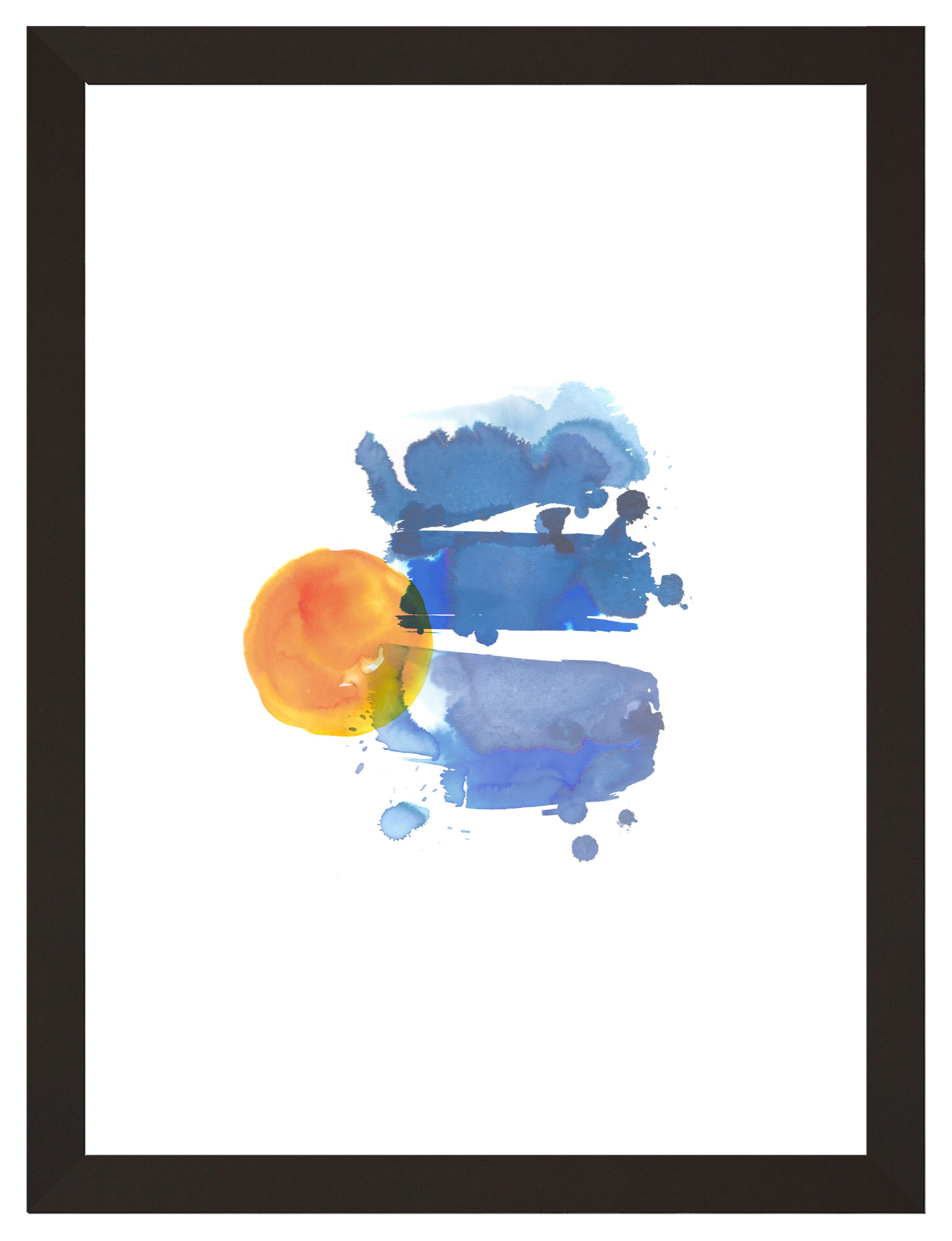 Cuadro pintado con marco sky 30 cm x 40 cm