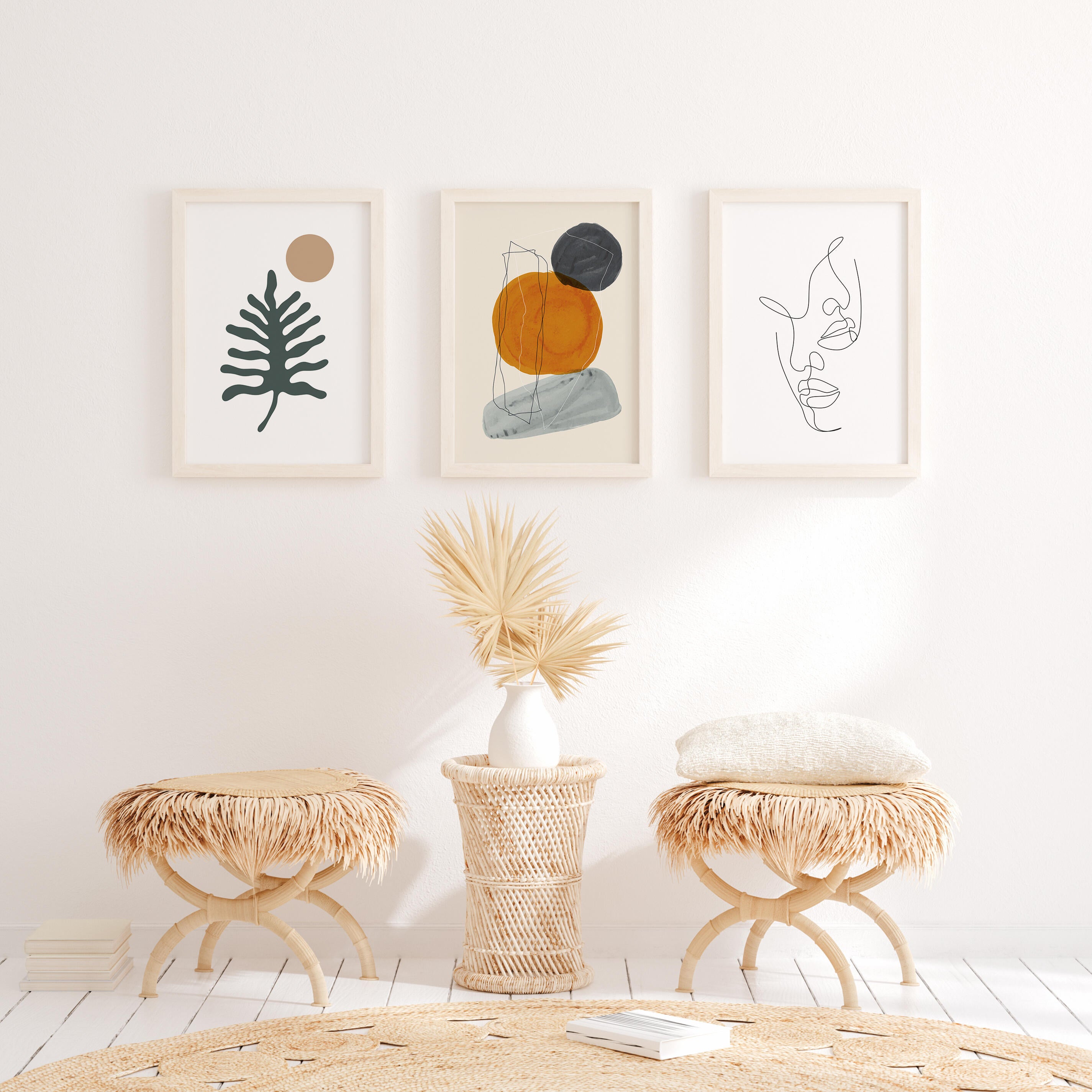 Set 3 láminas calma 40 x 30 cm