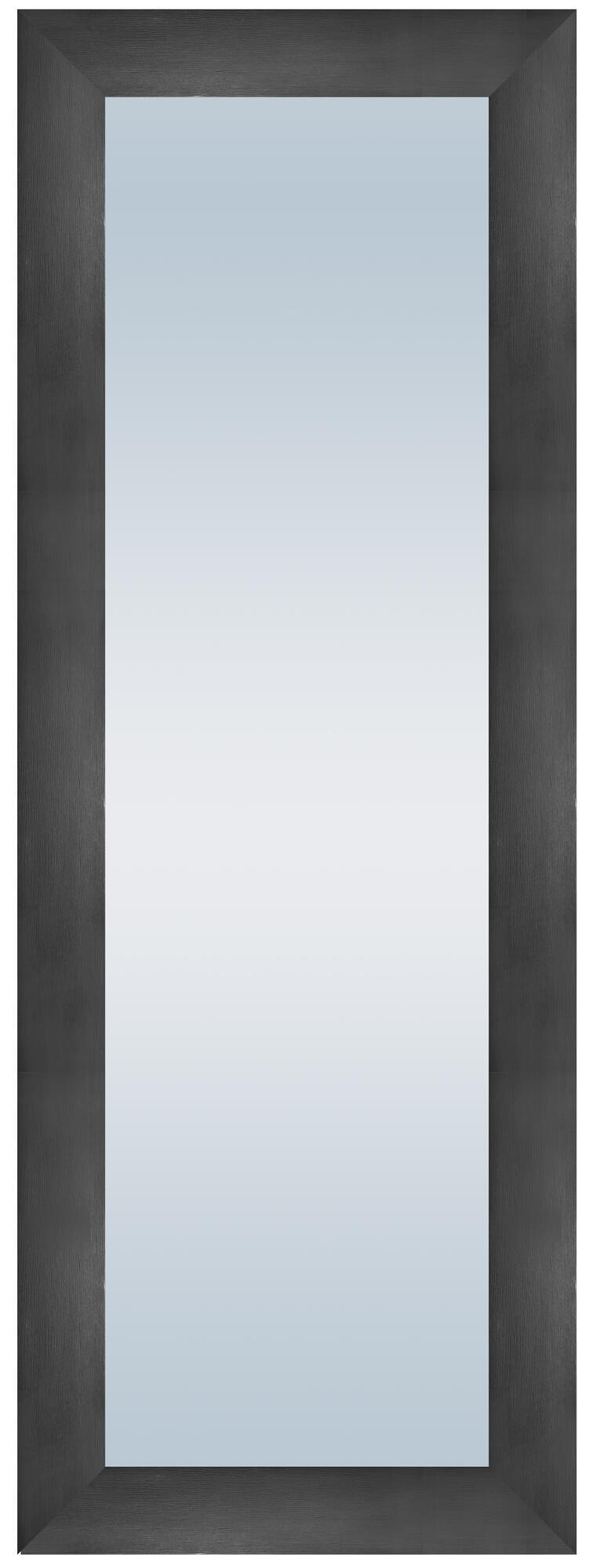 Espejo enmarcado rectangular montana mdf negro mate de 58 x 158 cm