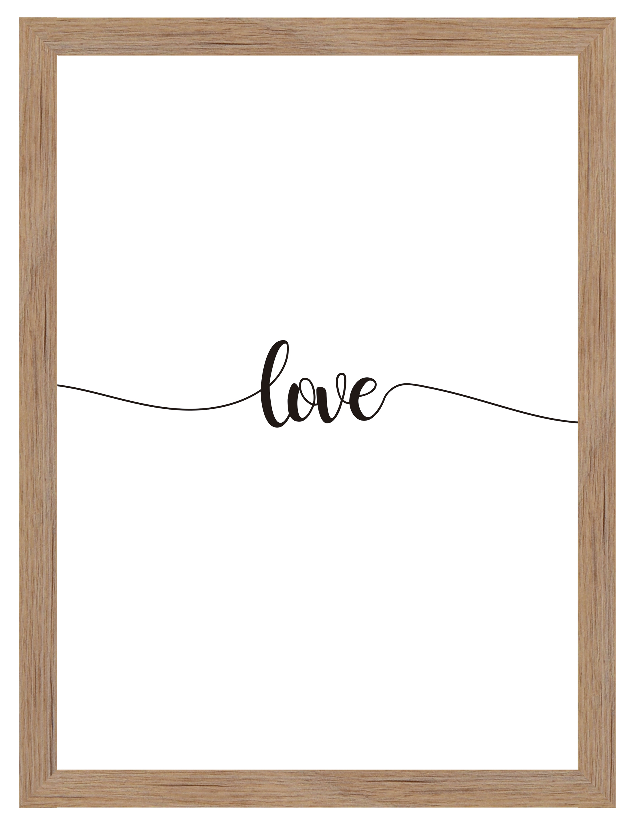 Cuadro pintado con marco love 30 cm x 40 cm