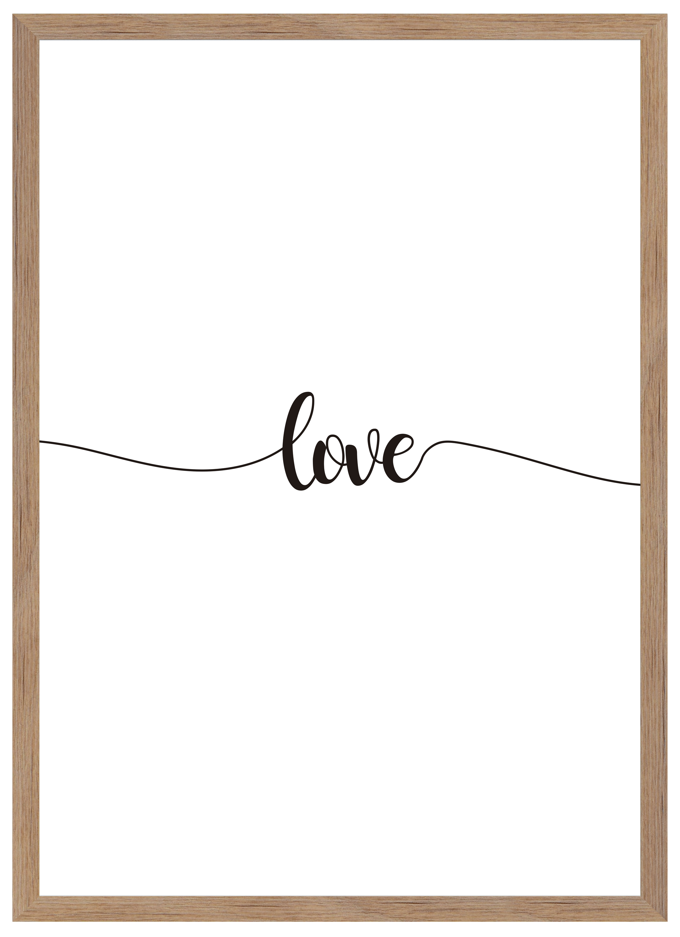 Cuadro pintado con marco love 70 cm x 50 cm