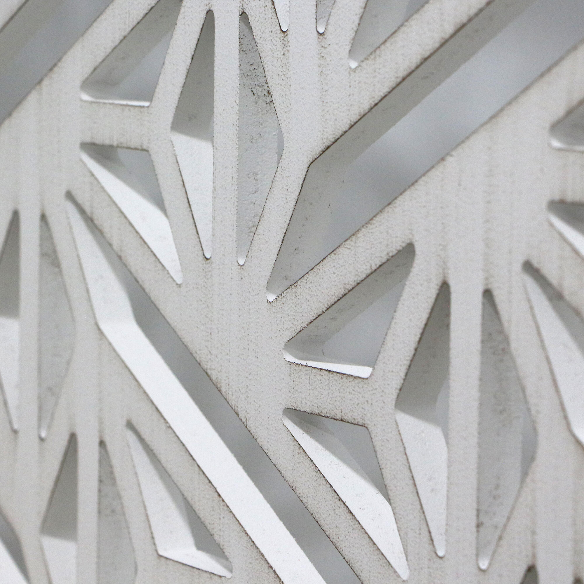 Objeto decorativo sin marco Geométrico rectangular de 160 x 80 cm. MDF Cabecero blanco envejecido - 5