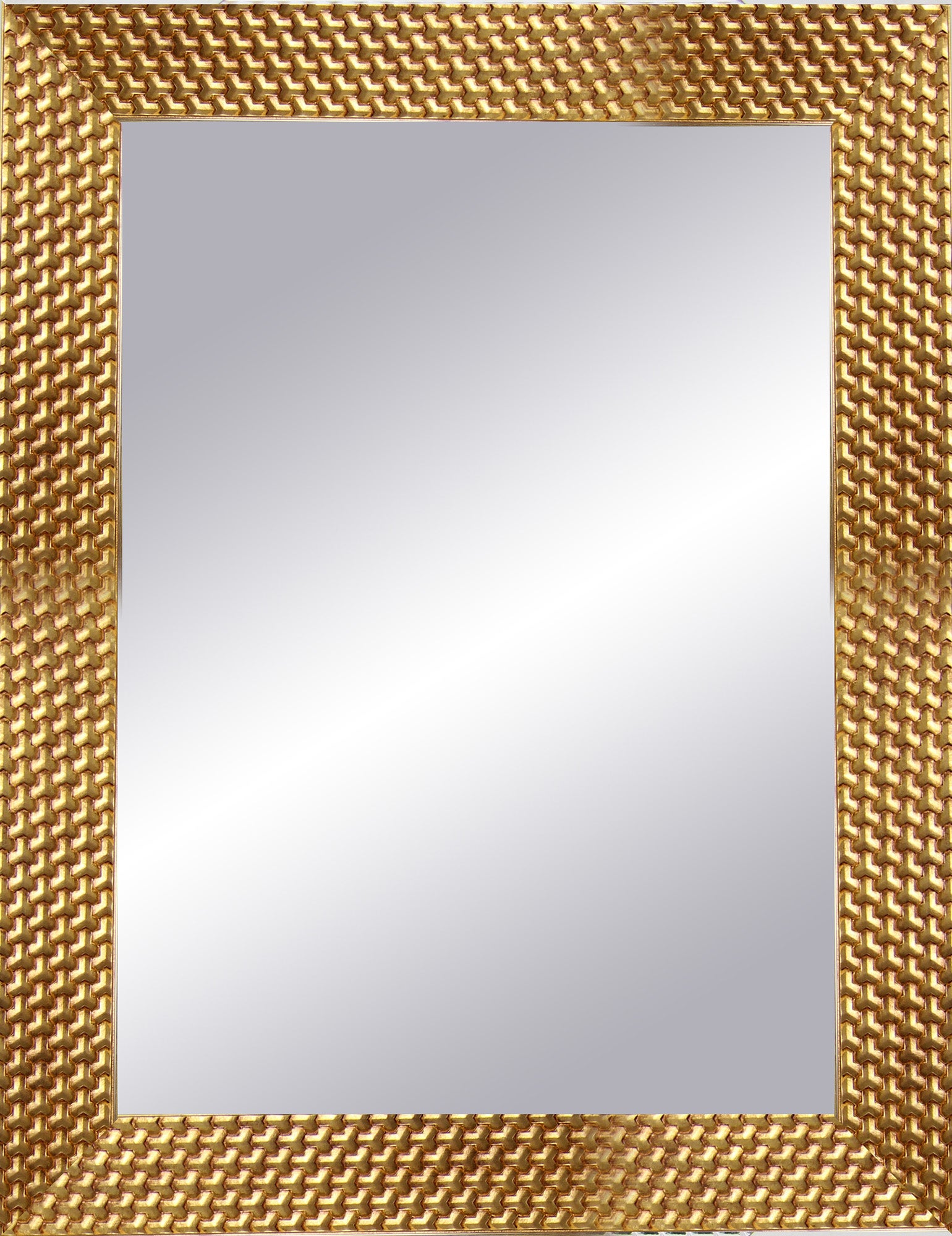 Espejo enmarcado de pared rectangular promo mdf oro satinado de 80 x 120 cm